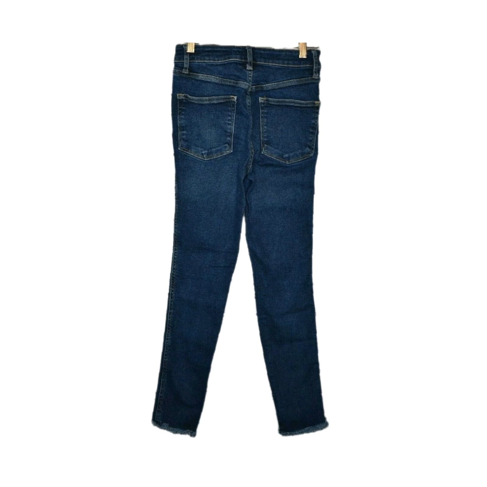 Vintage We The Free Skinny Jeans Womens Size 27 Actual 26 x 27 Frayed Hem Dark Wash Size 26" / US 2 / IT 38 - 2 Thumbnail