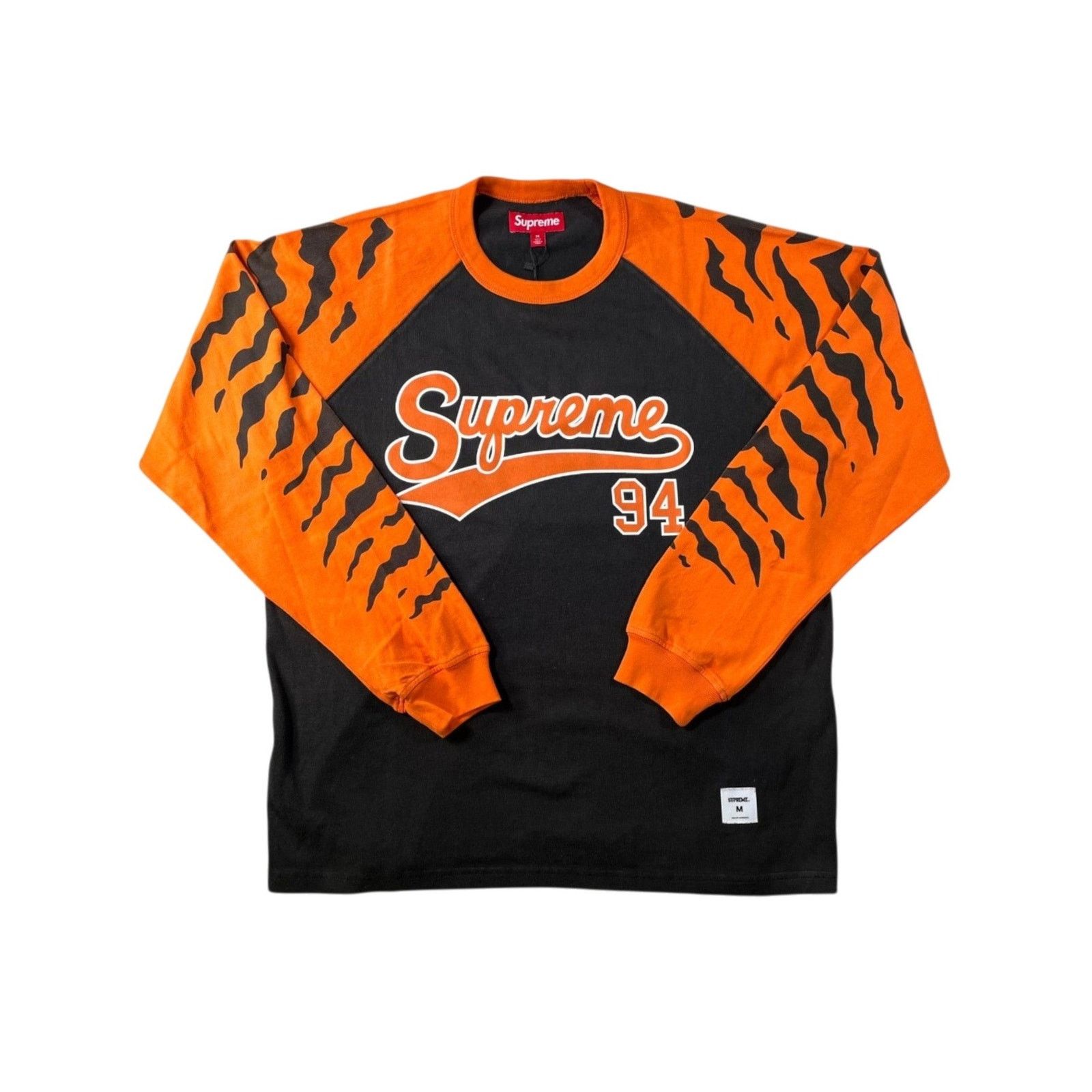 Supreme Supreme "Raglan" Long Sleeve Black & Orange T shirt Size US M / EU 48-50 / 2 - 1 Thumbnail