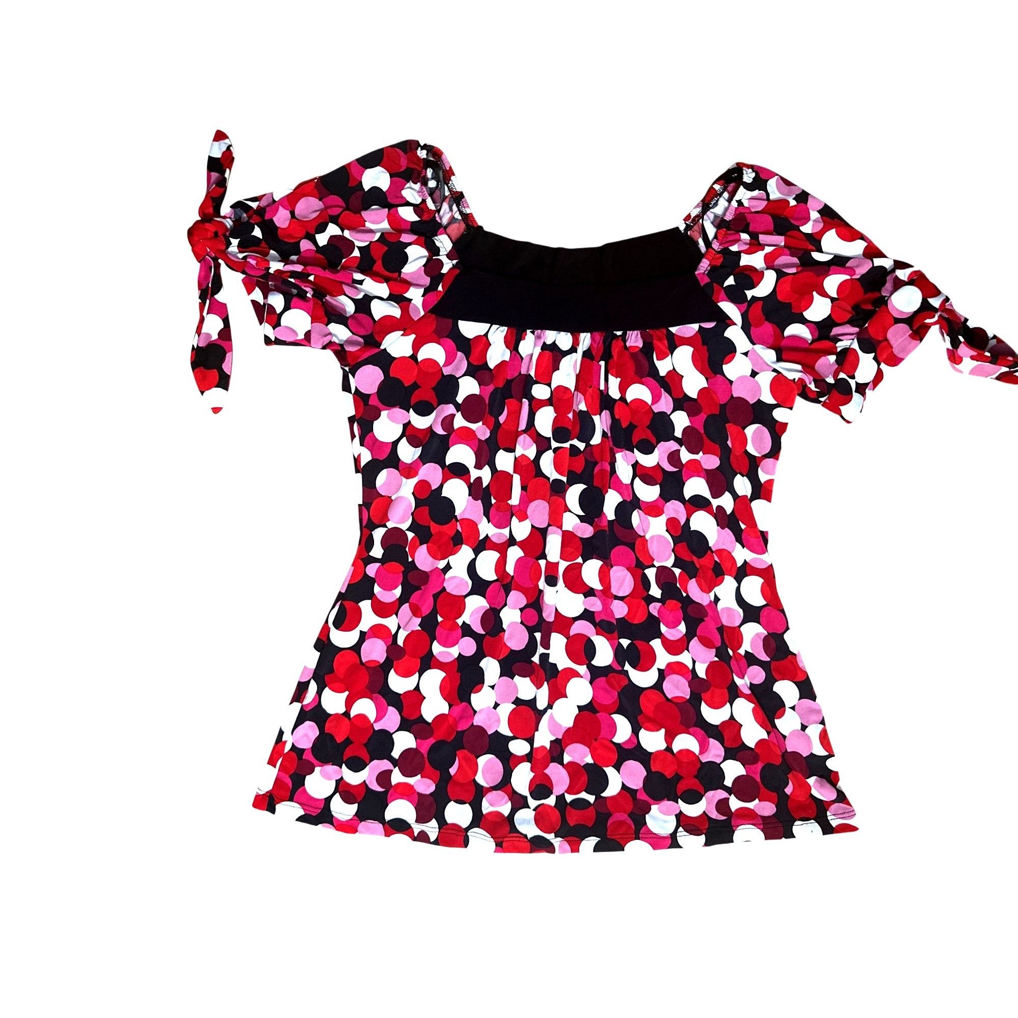 Other AGB Medium Multicolor Made In USA Blouse Bubble Circle Print Size M / US 6-8 / IT 42-44 - 9 Thumbnail