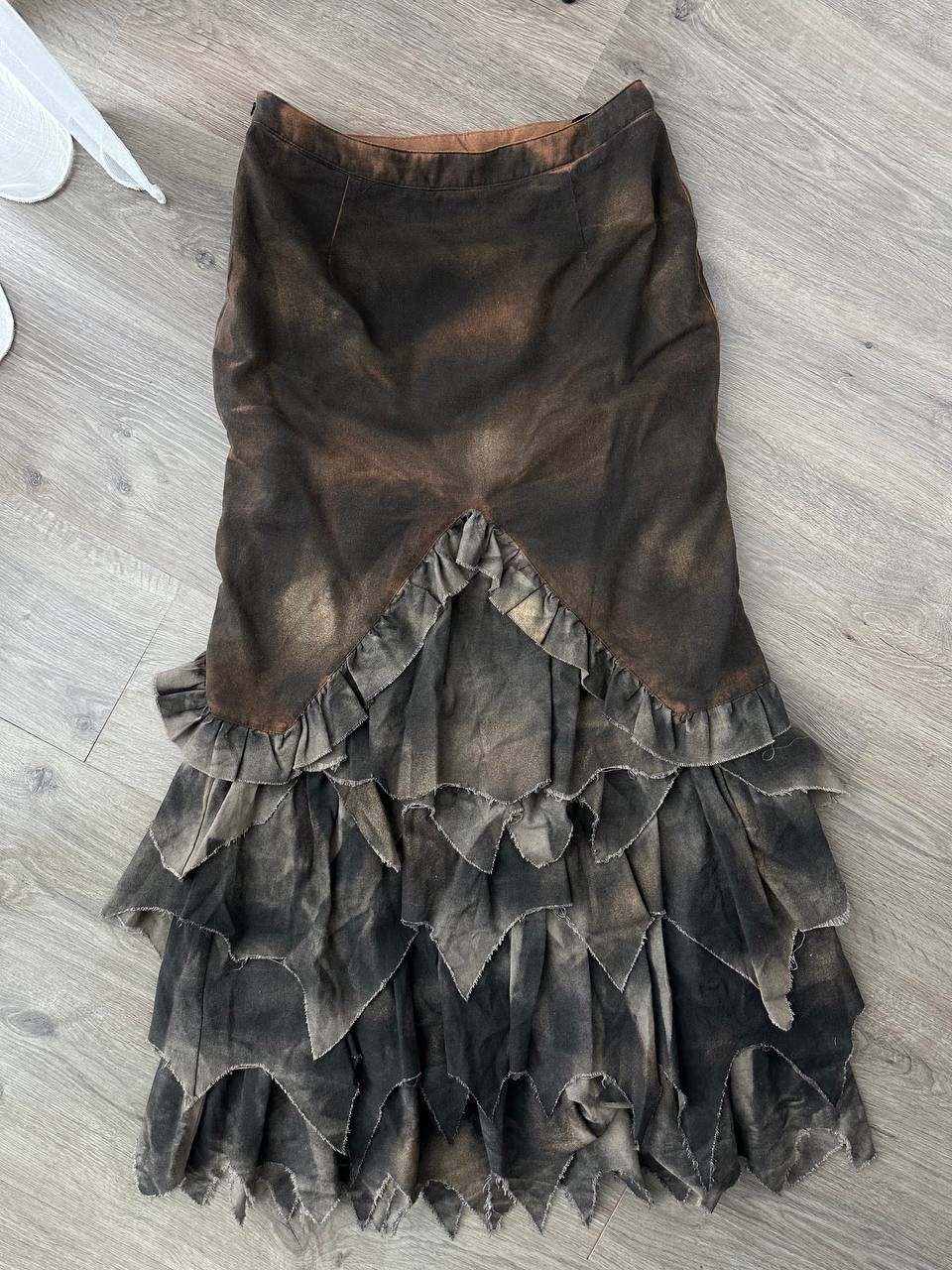 Japanese Brand × Vintage Vintage RQ-BL Avant Garde Long Brown Womens Skirt Size 32" / US 10 / IT 46 - 11 Thumbnail