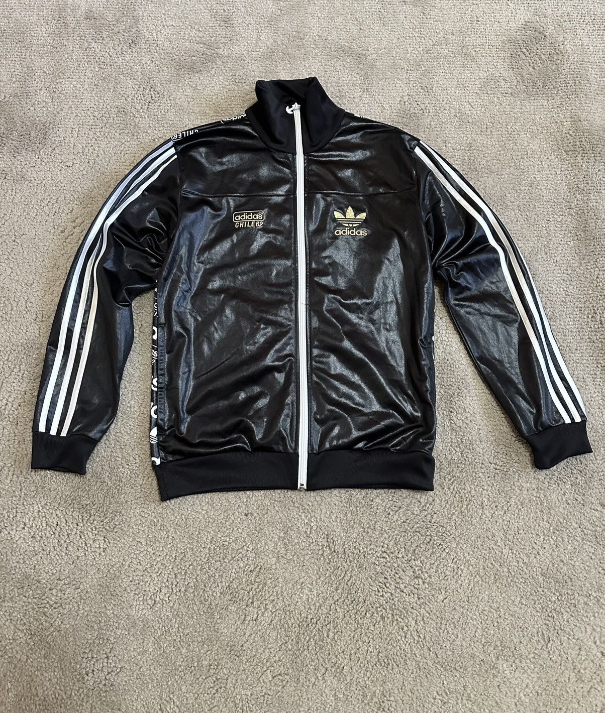 Vintage Adidas Chile 62 Track Jacket Multilogo Sz Small