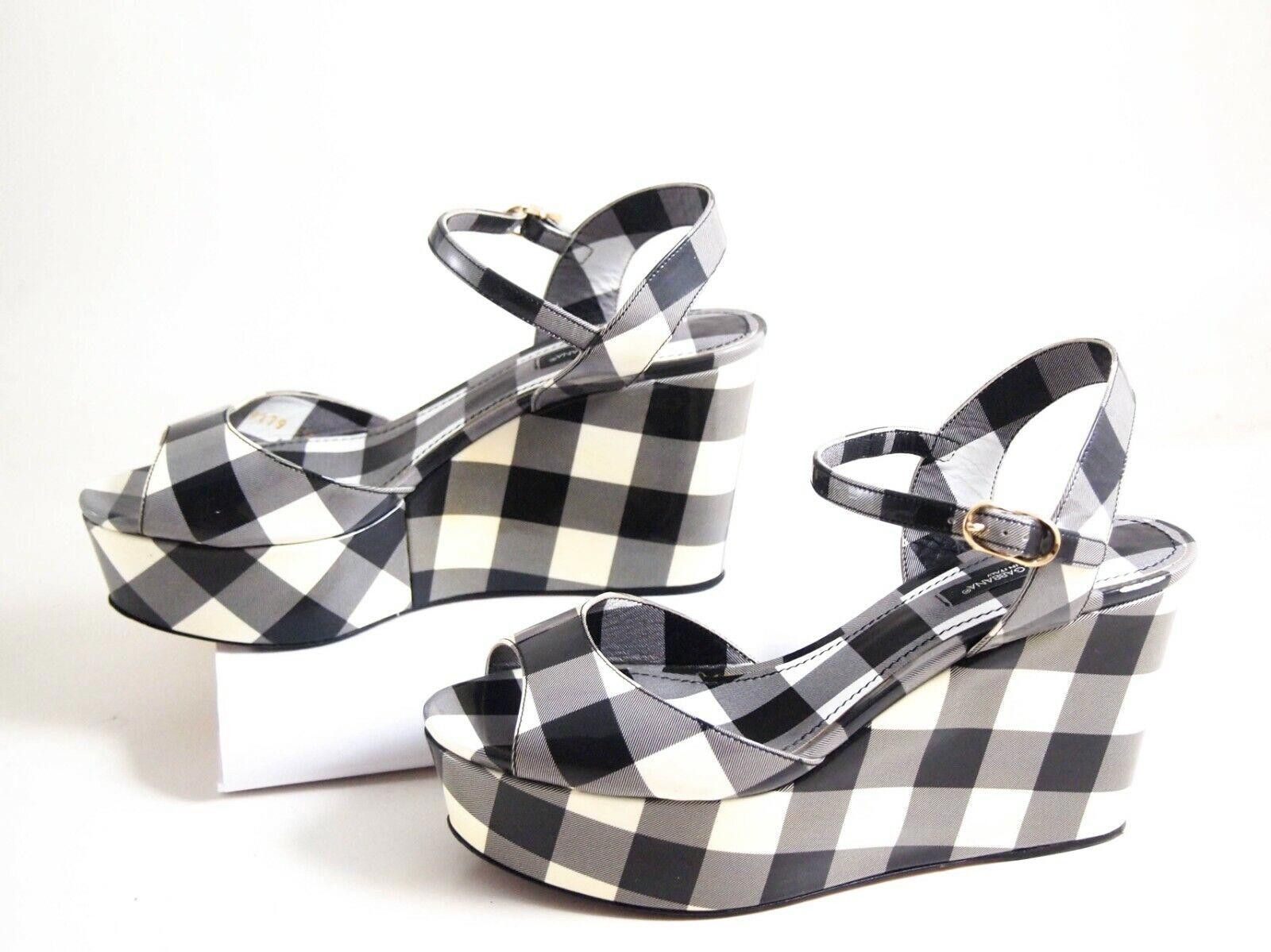Dolce & Gabbana Dolce & Gabbana Wedge Sandals Black White EU 36.5 US 6.5 Size US 6.5 / IT 36.5 - 4 Thumbnail