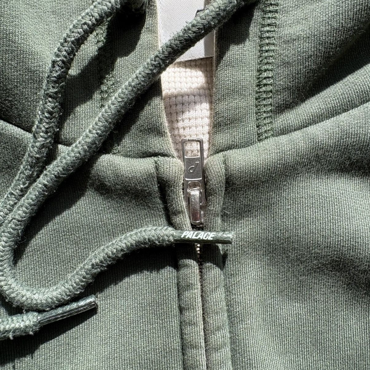 Palace Patch thermal zip hoodie in khaki green Size US M / EU 48-50 / 2 - 6 Thumbnail
