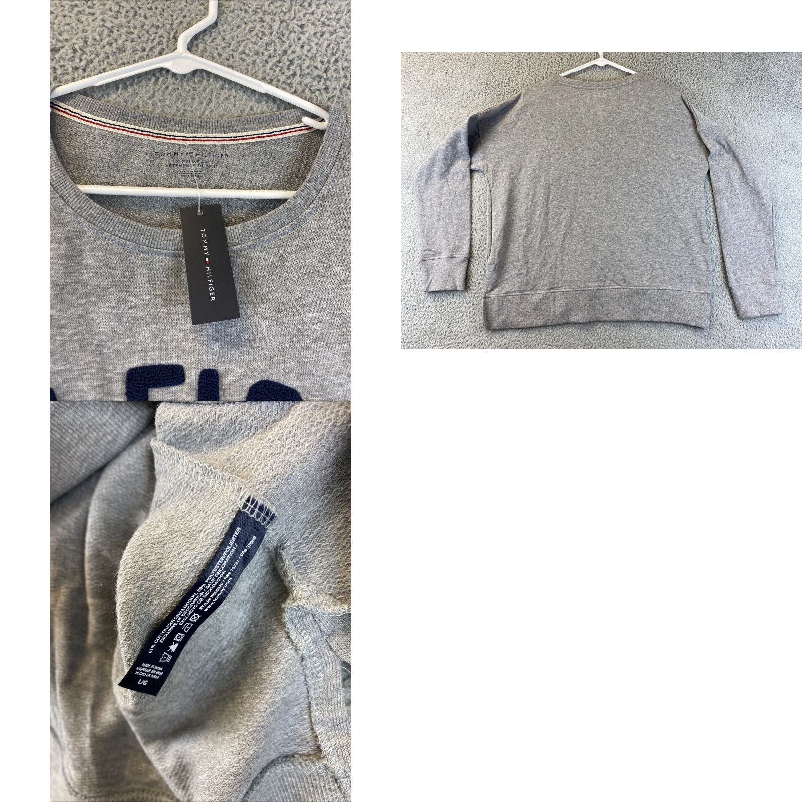 Tommy Hilfiger Tommy Hilfiger Women's Sleepwear Pajama Logo Long-Sleeve Top Red/Blue L / 75-8 Size L / US 10 / IT 46 - 8 Thumbnail
