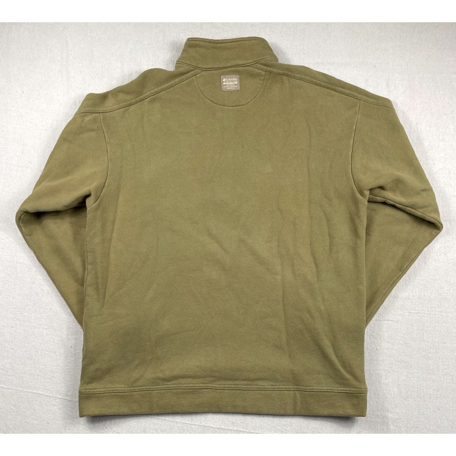 Olive Columbia 1/4 Zip Sweater Military Olive Green Pullover Sz M Sweatshirt Mens Regular Size M Green Solid Knit-Fleece Zippered Casual Comfort Top Size US M / EU 48-50 / 2 - 2 Thumbnail