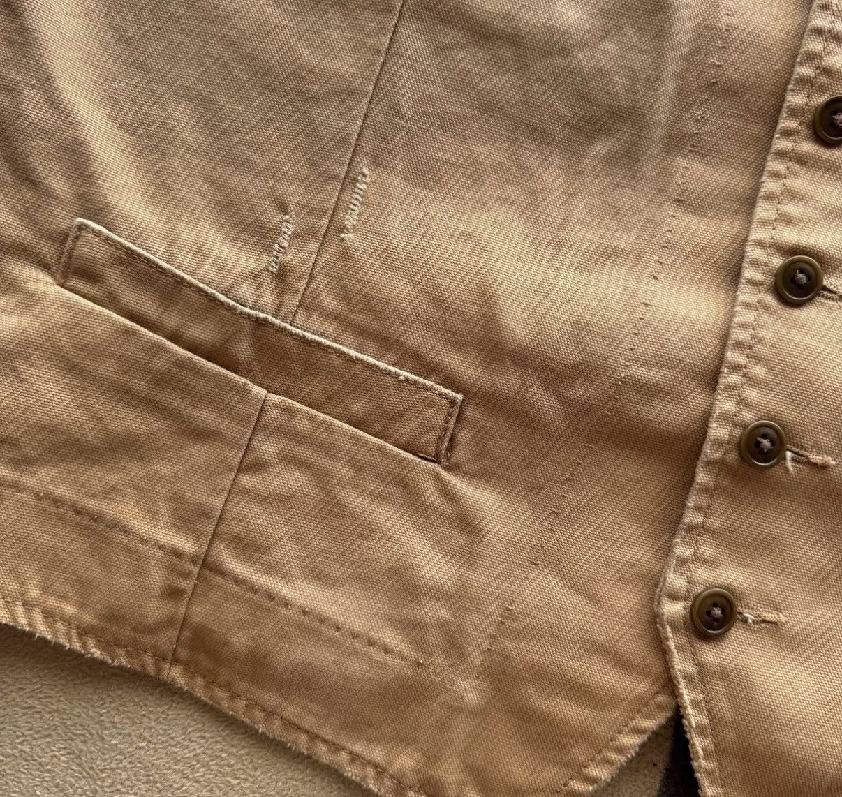 Denim & Supply Ralph Lauren Denim Supply Ralph Lauren Distressed Canvas Cargo Vest K22 Size US XL / EU 56 / 4 - 5 Thumbnail