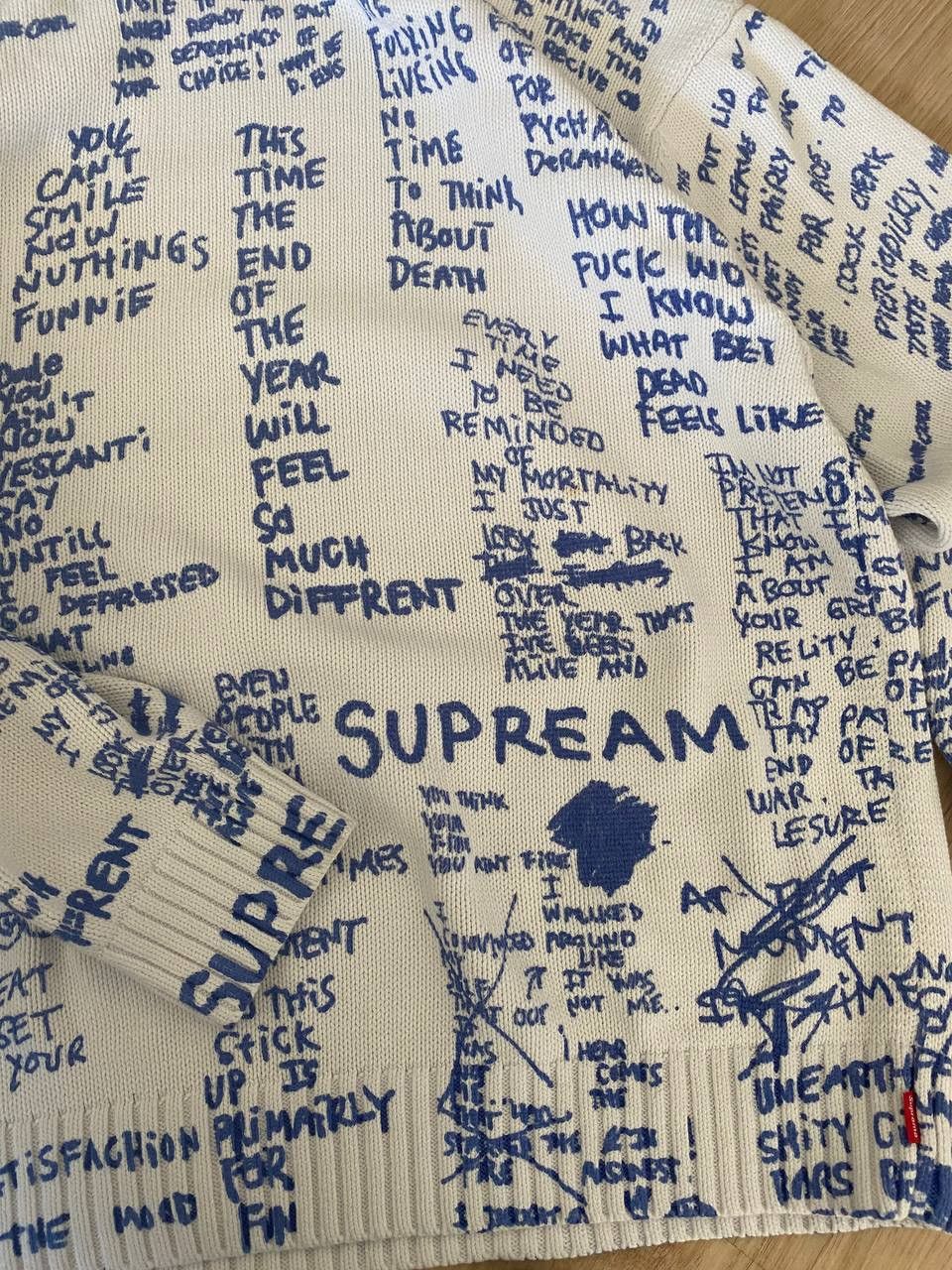 Supreme Supreme Sweater (white/blue) Size US L / EU 52-54 / 3 - 6 Thumbnail
