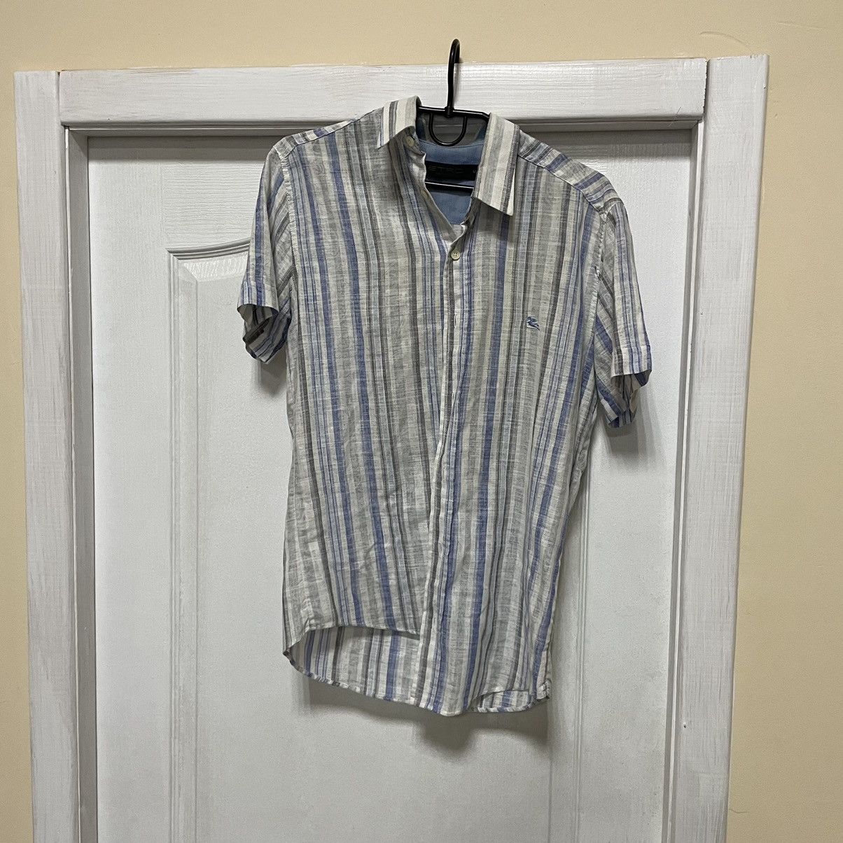 Etro × Vintage Vintage Shirt Etro Avant Garge Old Money Distressed Size US M / EU 48-50 / 2 - 1 Thumbnail