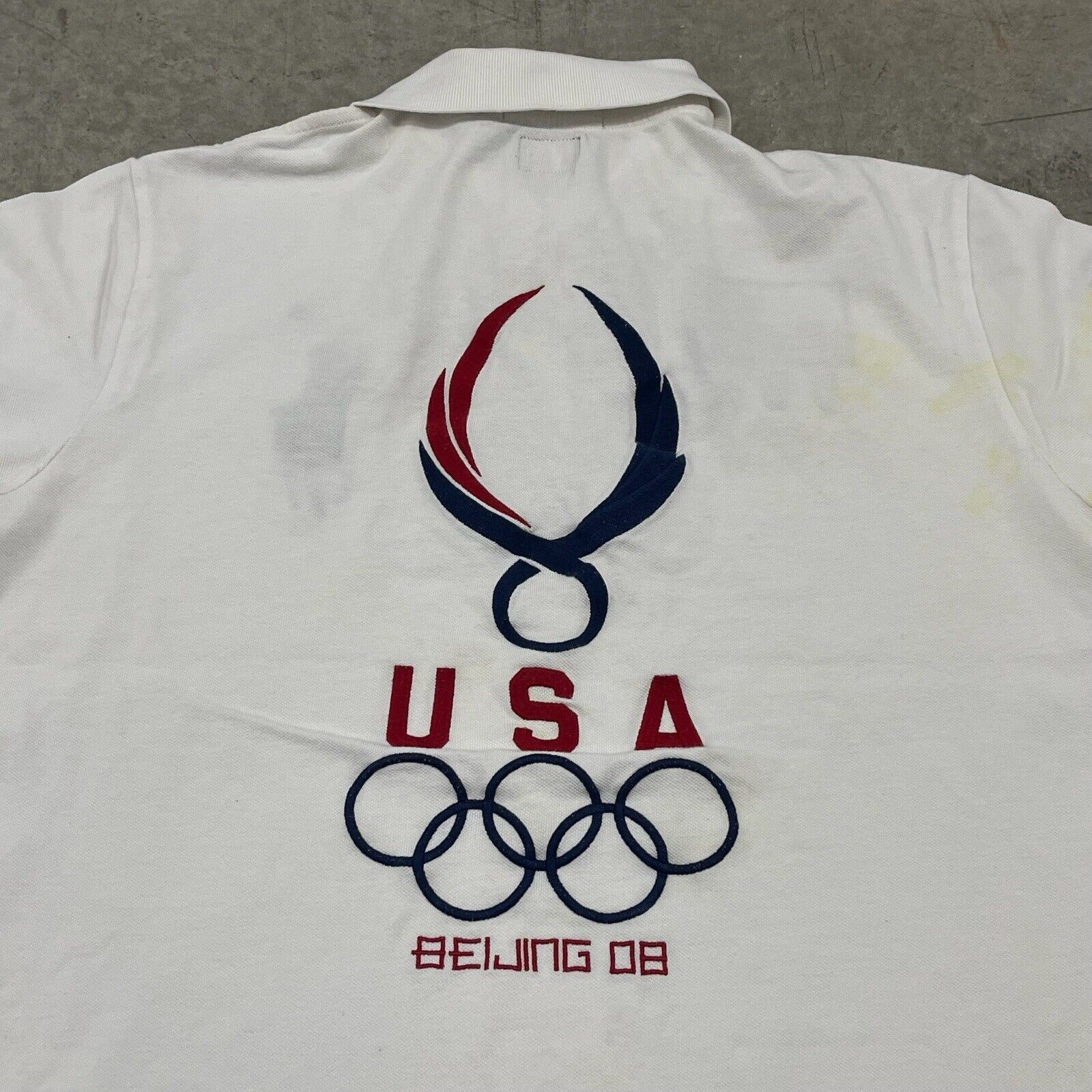 Polo Ralph Lauren × RRL Ralph Lauren × Ralph Lauren Polo Ralph Lauren Big Pony Beijing Olympics 2008 T Shirt Size US XL / EU 56 / 4 - 2 Thumbnail
