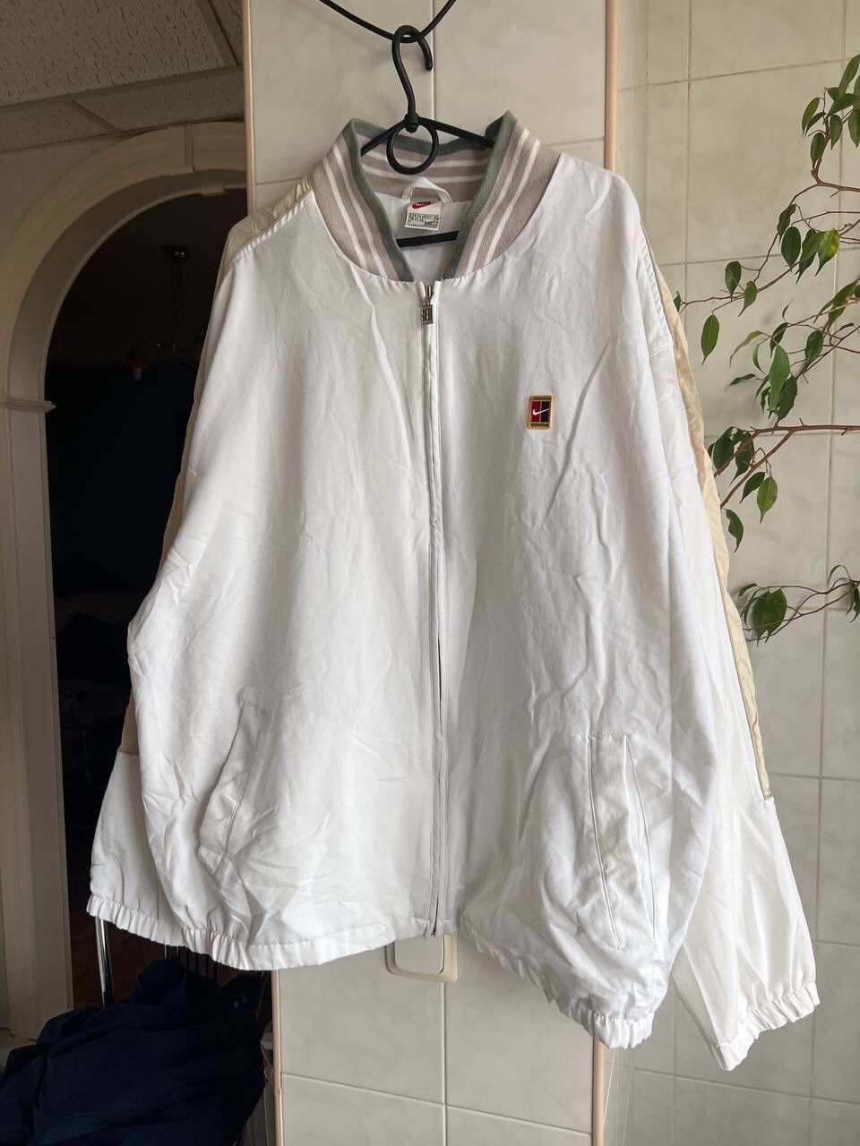 Nike × Vintage 90s Nike Vintage Challenge Court Cotton Bomber Jacket Size US XXL / EU 58 / 5 - 4 Thumbnail