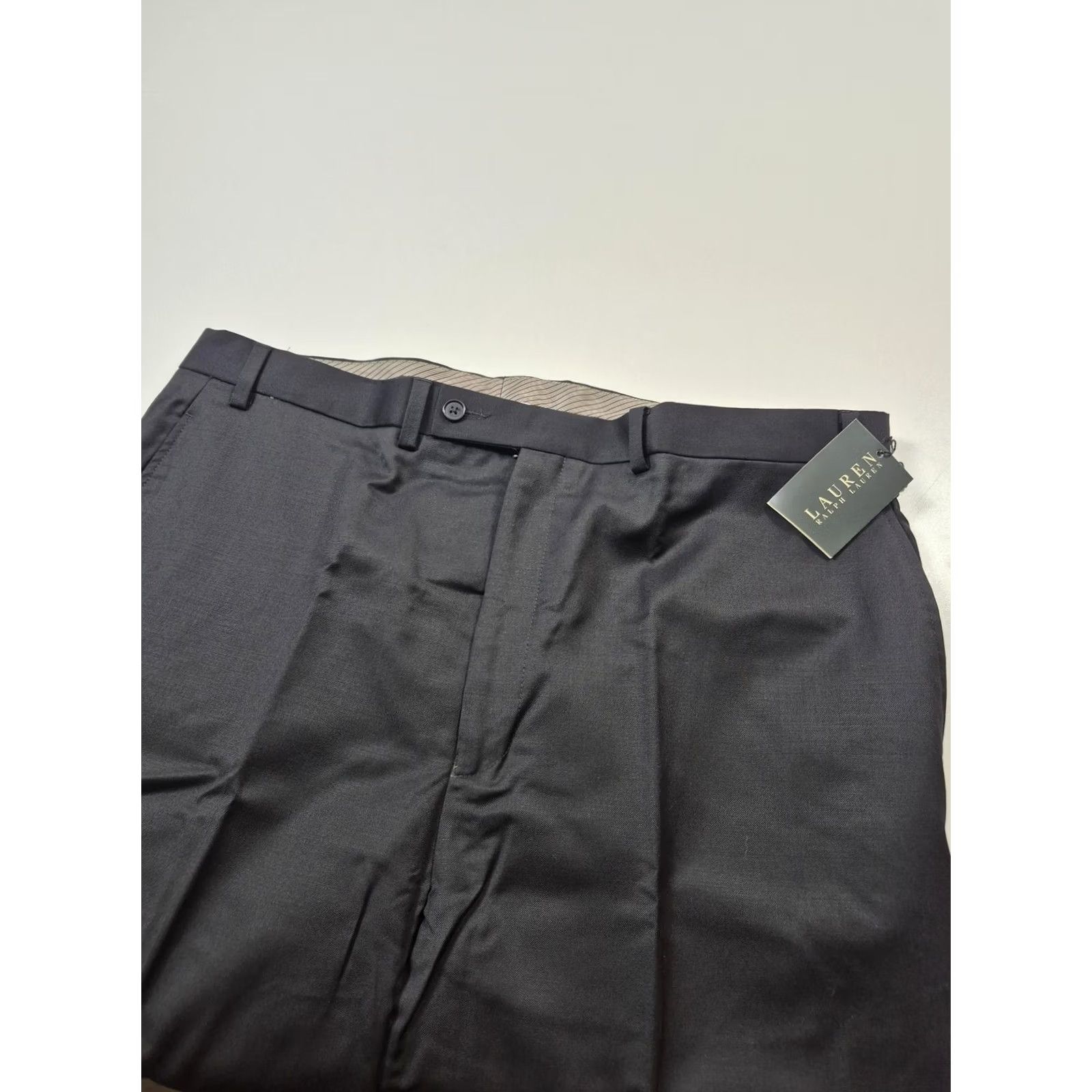 Ralph Lauren VINTAGE Lauren Ralph Lauren Mens Pants 38x34 Black Wool Flat Front Office Size US 38 / EU 54 - 2 Thumbnail