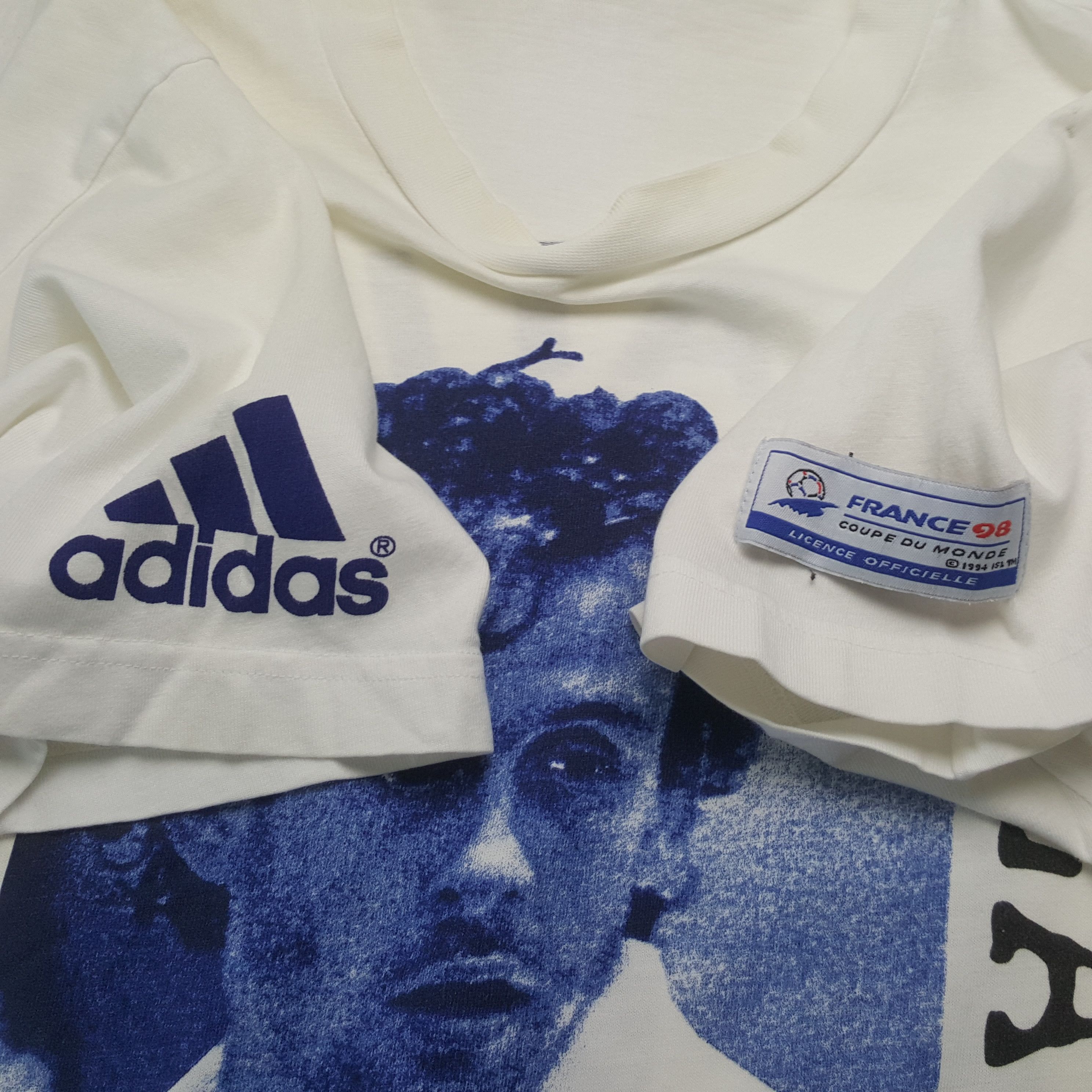 Adidas × Vintage Vintage ADIDAS FRANCE98 Platini Player T-shirt C294N19 Size US M / EU 48-50 / 2 - 8 Thumbnail