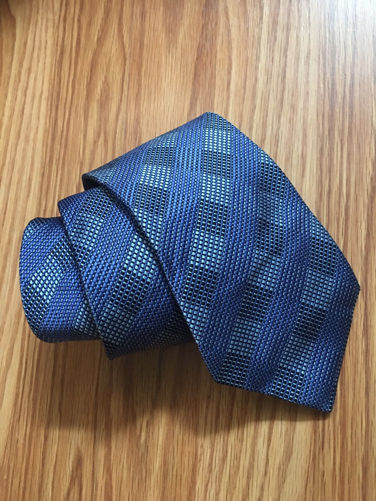 Canali × Designer CANALI Blue Designer Silk Italy Mens Tie Size ONE SIZE - 1 Thumbnail
