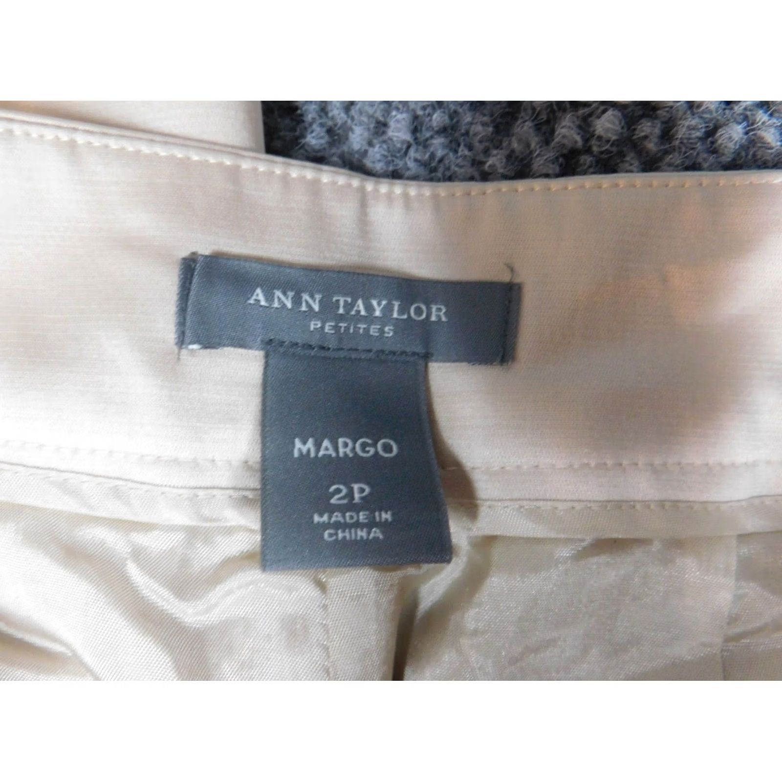 Ann Taylor Ann Taylor Pants Womens 2P Beige Margo Straight Chino Classic Knit 30In Inseam Petite Regular Size 26" / US 2 / IT 38 - 4 Thumbnail