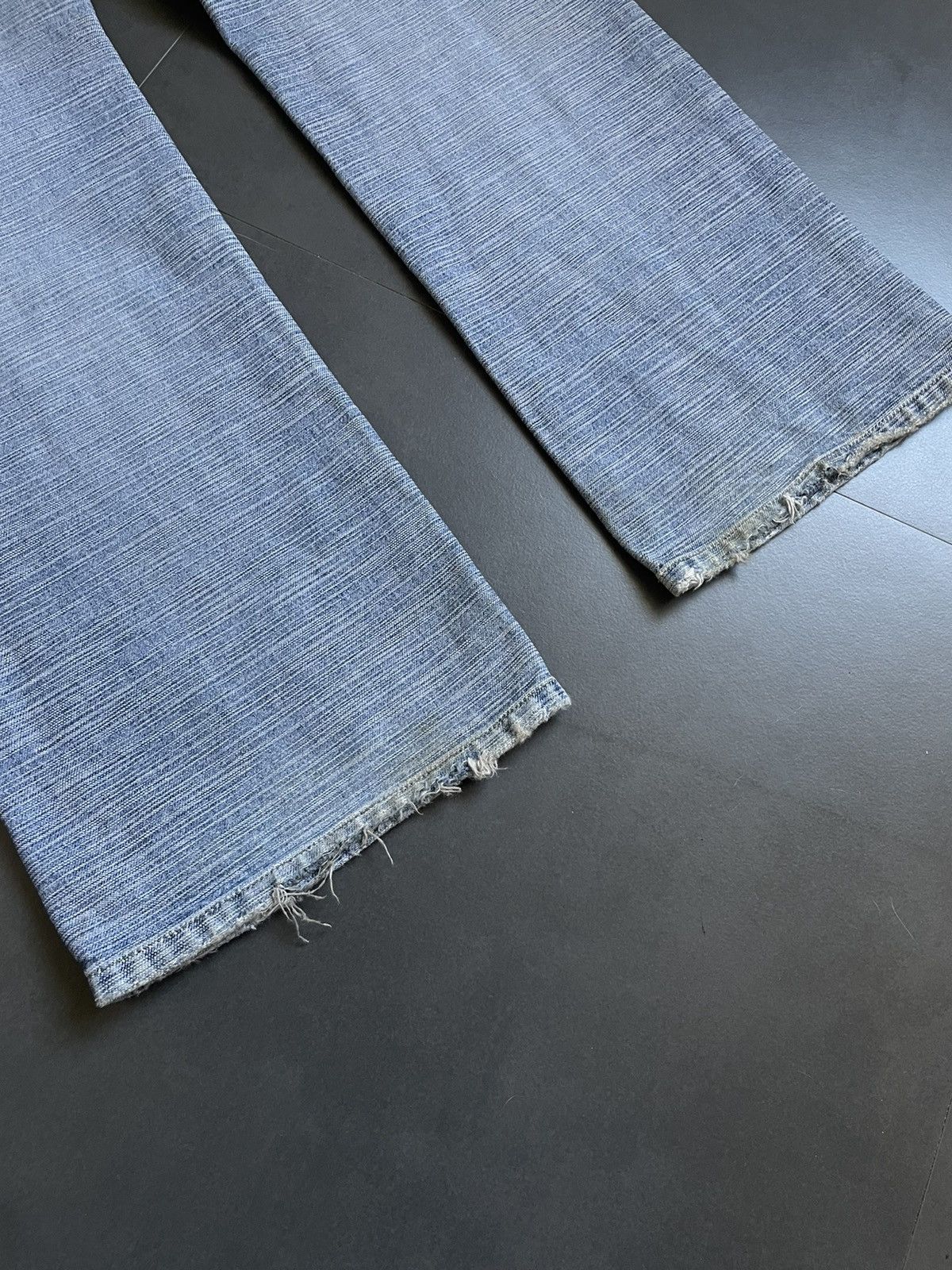 20471120 × Hysteric Glamour × Japanese Brand Rare Archive Flared Baggy Distressed Denim Cyber Skate Faded Size US 34 / EU 50 - 8 Thumbnail