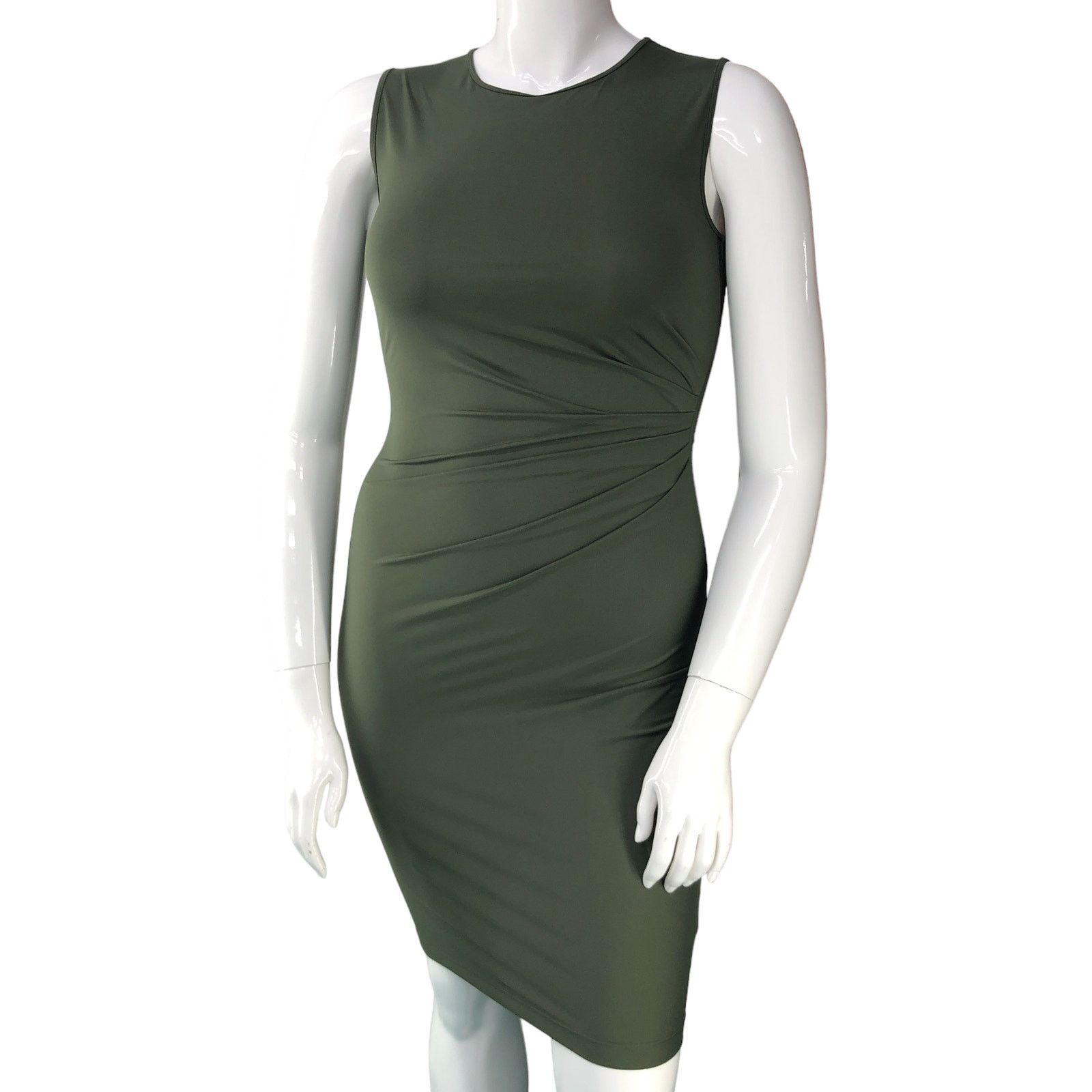 Theory Theory Sz M Dress Sheath Travel Jersey Gathered Waist Green Size M / US 6-8 / IT 42-44 - 1 Thumbnail