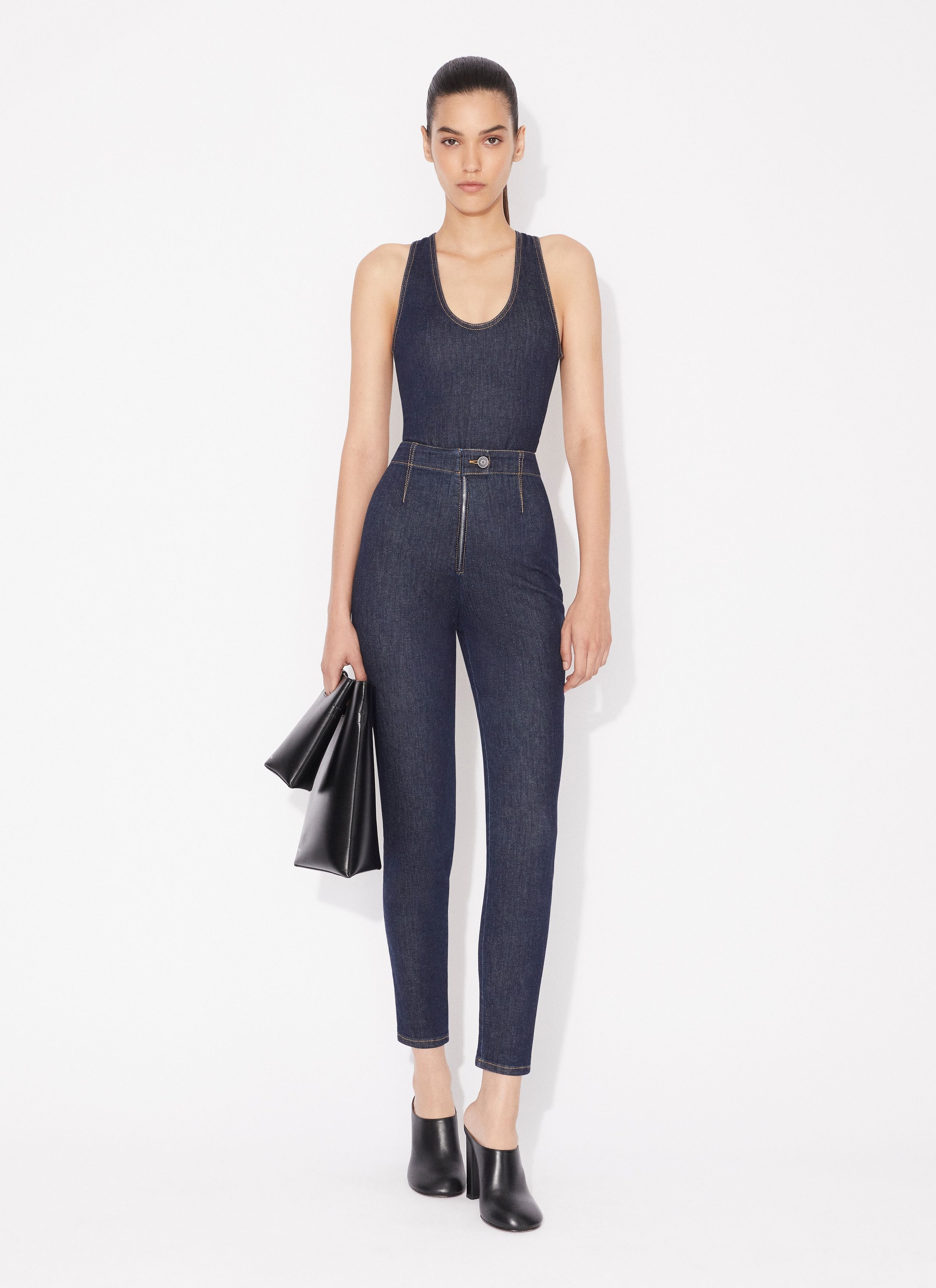 Alaia o1s22i1n0225 Hi-waisted Slim Fit Jeans in Blue Size 27" / US 4 / IT 40 - 2 Thumbnail