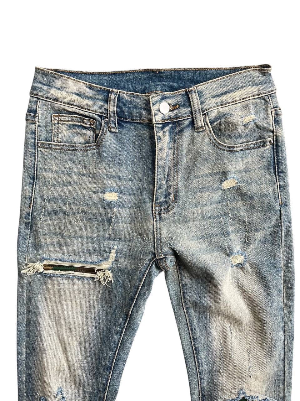 If Six Was Nine Japanese Brand MNML Distressed Skinny Jeans Size US 28 / EU 44 - 5 Thumbnail