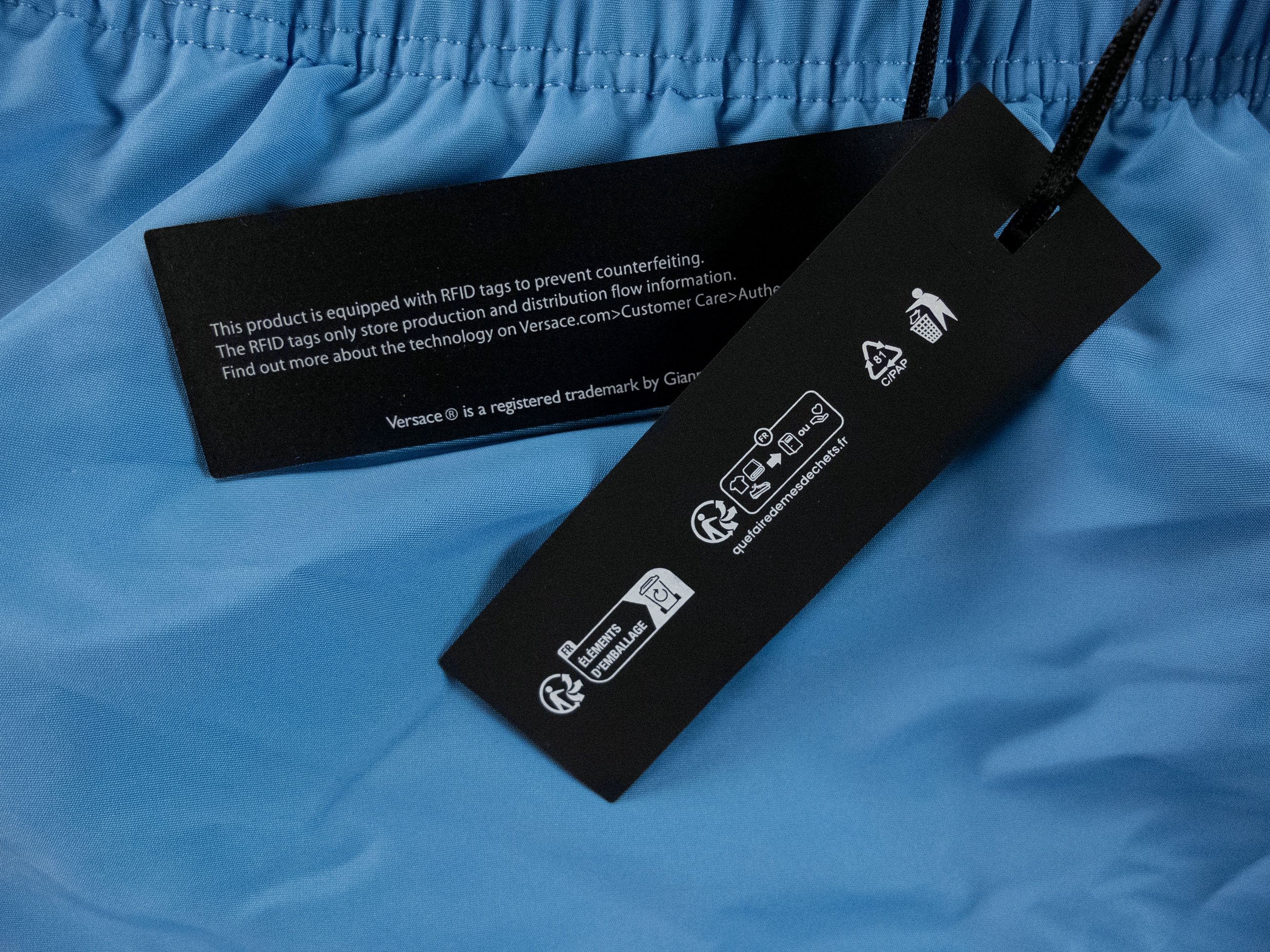 Versace VERSACE light blue Medusa logo swim shorts 5 Large trunks Size US 34 / EU 50 - 4 Thumbnail