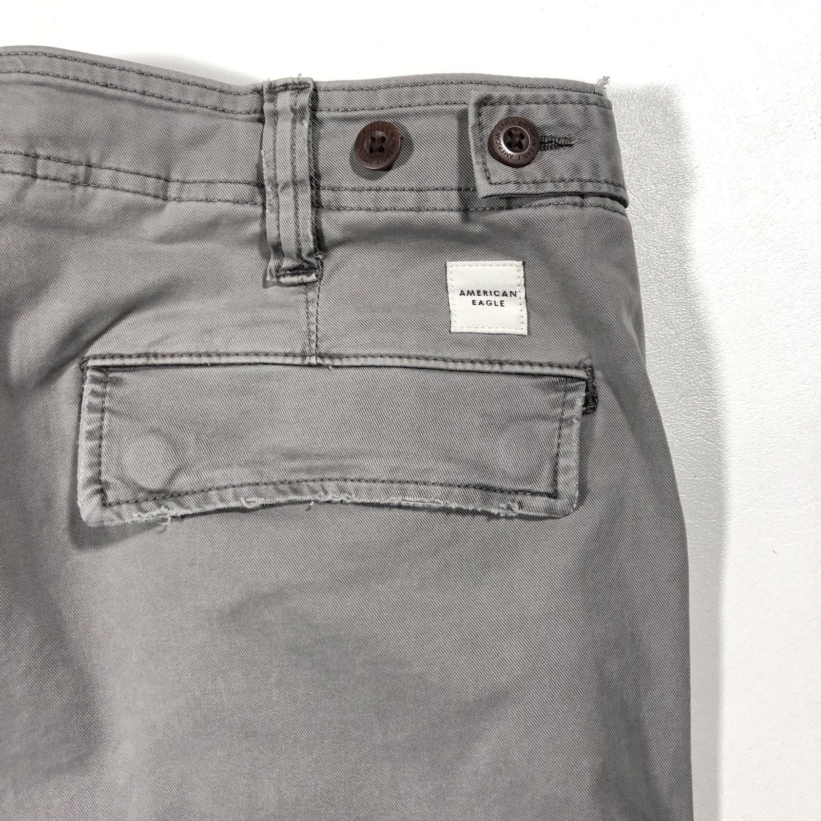 American Eagle Outfitters American Eagle Slim Lived In Cargo Utility Pants Light Grey Size US 36 / EU 52 - 10 Thumbnail