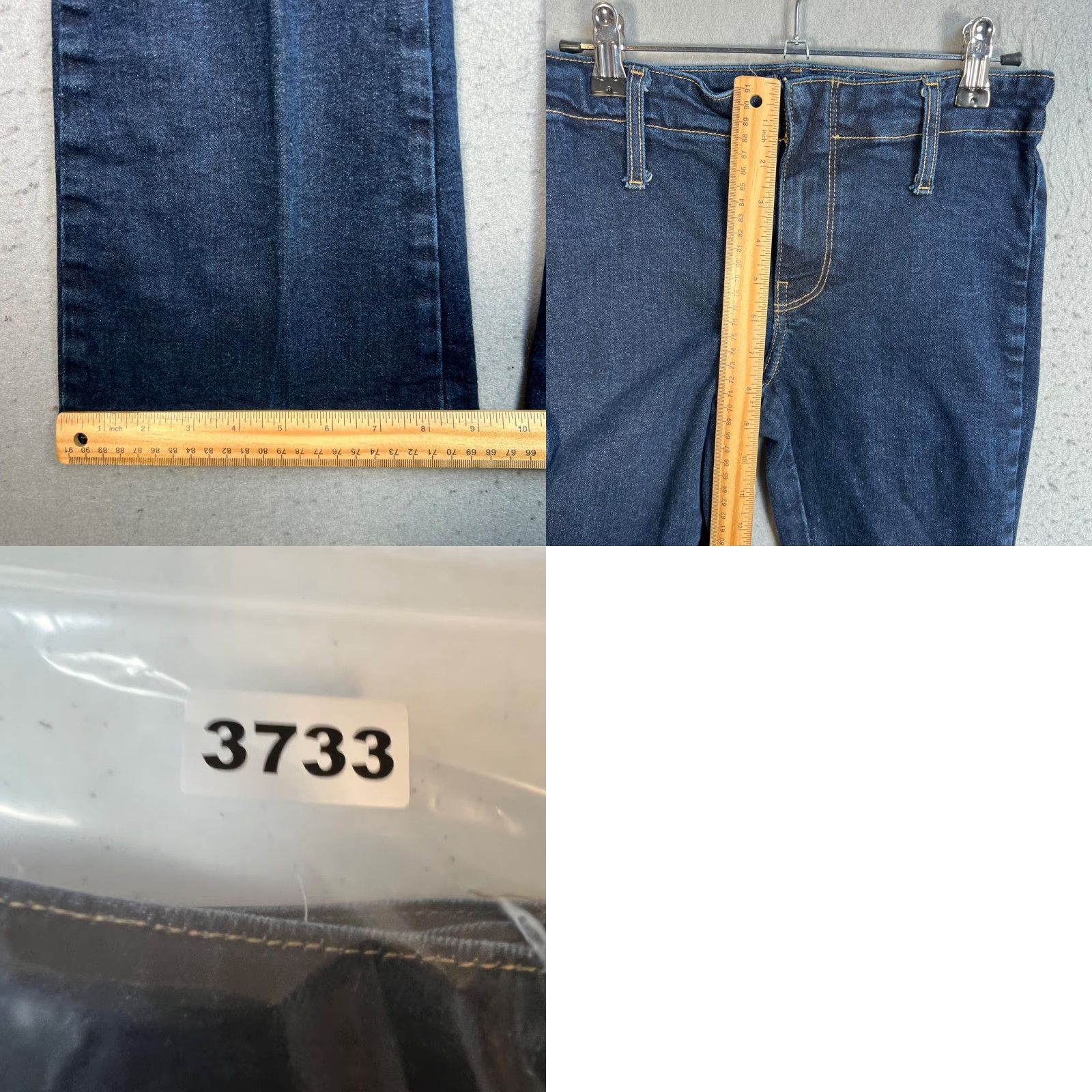 Mango Mango Jeans Flared Denim Womens 2 / 34 Dark Wash Cotton Blend 5-Pocket Inseam 28 in Blue Womens Jeans Size 42" / US 20 - 8 Thumbnail
