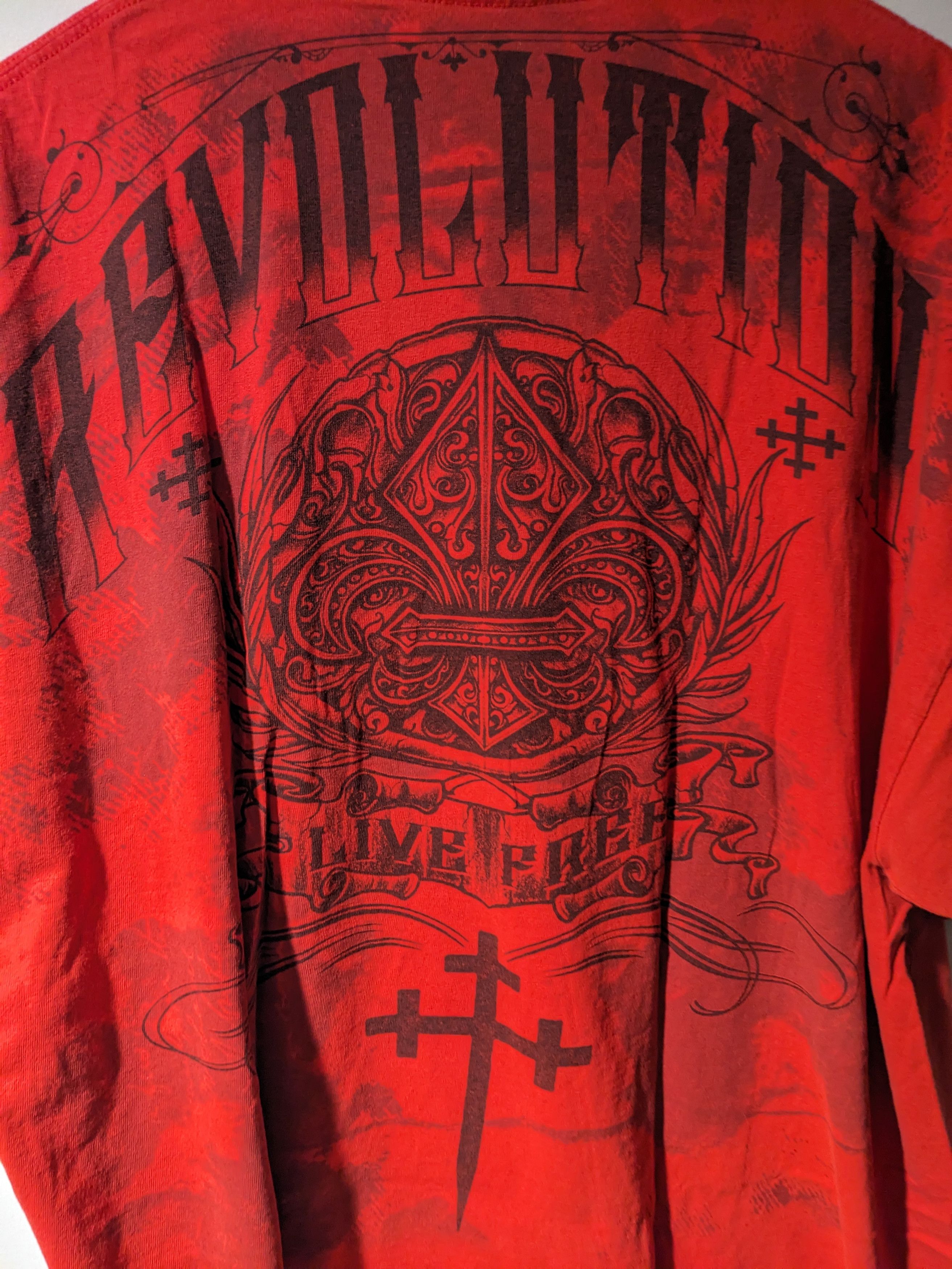 Affliction × Southpole × Vintage Vintage Y2K Mma Elite Revolution Live Affliction T-Shirt Size US XXL / EU 58 / 5 - 9 Thumbnail