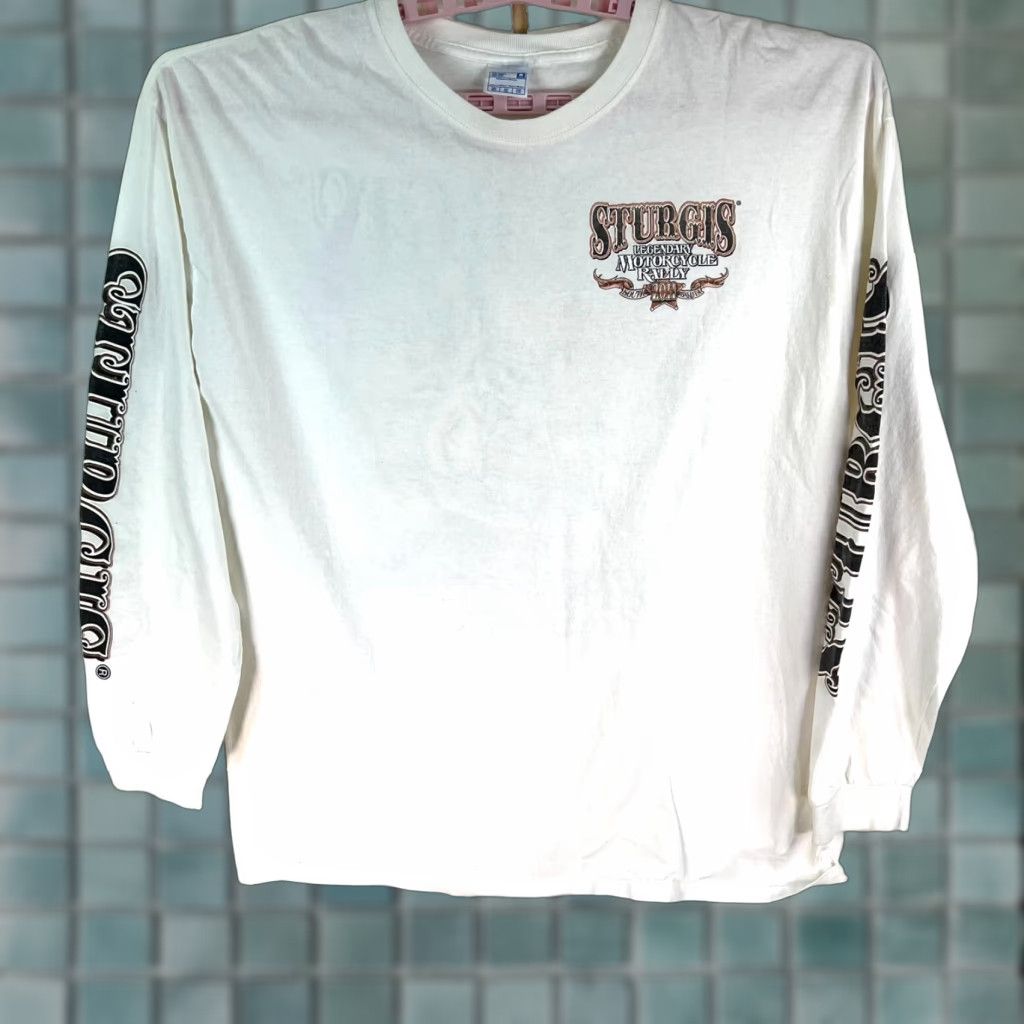 Vintage Sturgis 2011 Motorcycle Rally T Shirt Mens Size 2XL White 2 Sided Graphic Tee Size US XXL / EU 58 / 5 - 1 Thumbnail