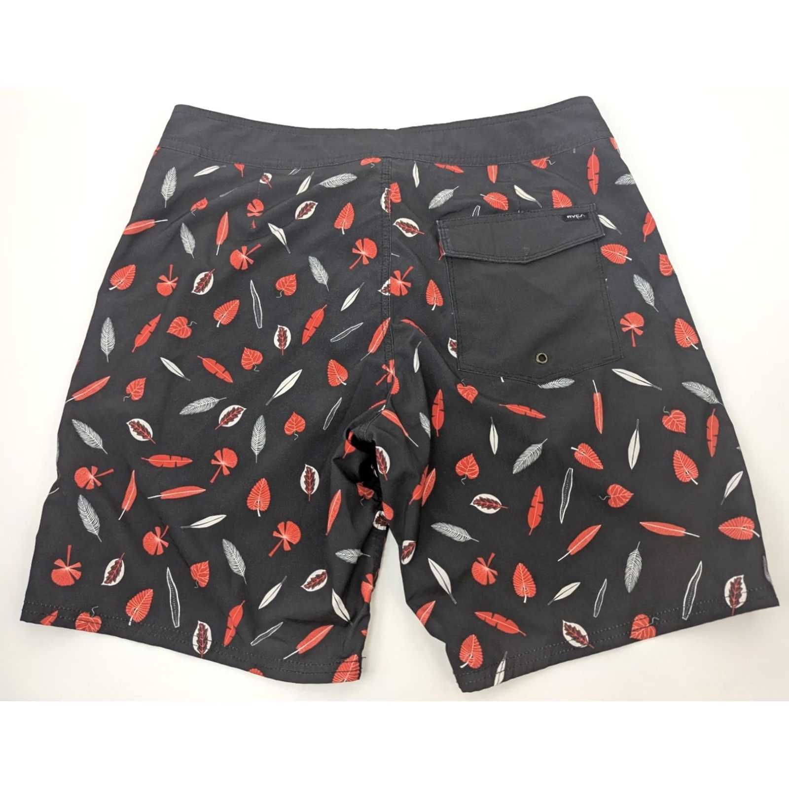 RVCA RVCA Tom Gerrard Nature Board Shorts Swim Trunks Men's Size 32 Beach Vacation Black Polyester Blended Fabric Pockets Drawstring Cotton Size US 32 / EU 48 - 2 Thumbnail