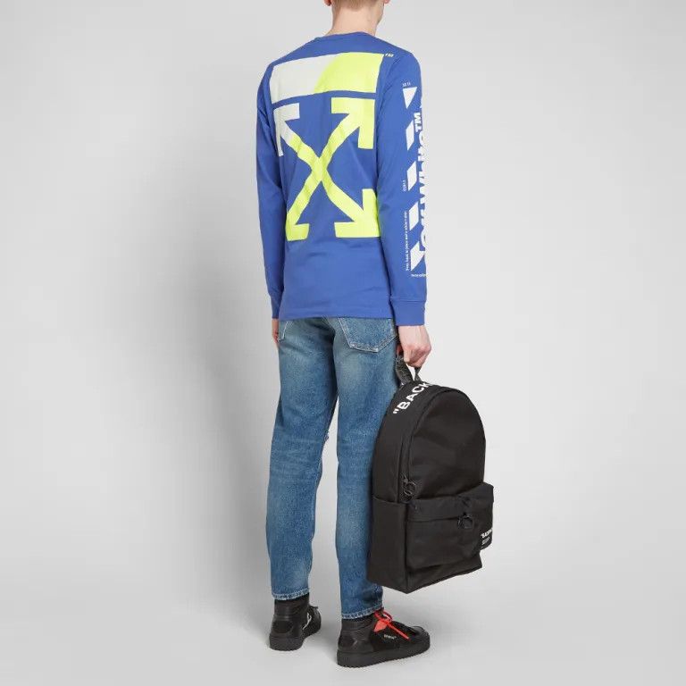 Off-White Blue Diag Split Arrows Logo Long Sleeve T-Shirt Size US XL / EU 56 / 4 - 3 Thumbnail