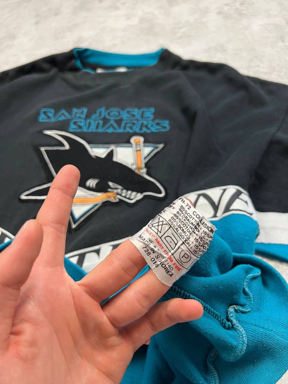 NHL Vintage San Jose Sharks Hockey NHL Sweatshirt Big Logo Size US L / EU 52-54 / 3 - 19 Thumbnail