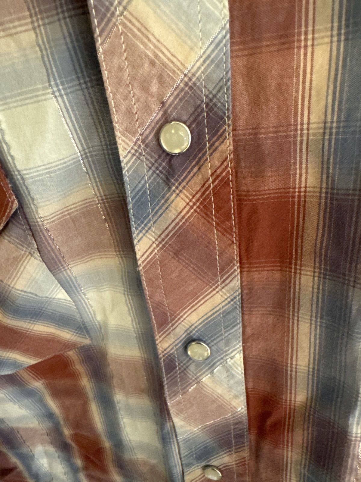 Vintage × Wrangler Wrangler Vintage Pearl Snap Button Shirt Size US L / EU 52-54 / 3 - 1 Thumbnail