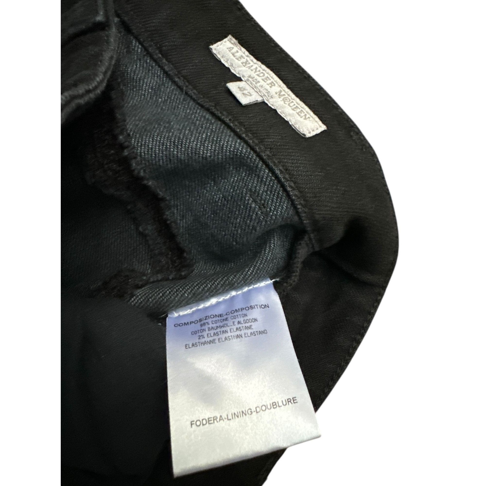 Alexander McQueen 2008 Black Cotton Pants Size 26" / US 2 / IT 38 - 7 Thumbnail