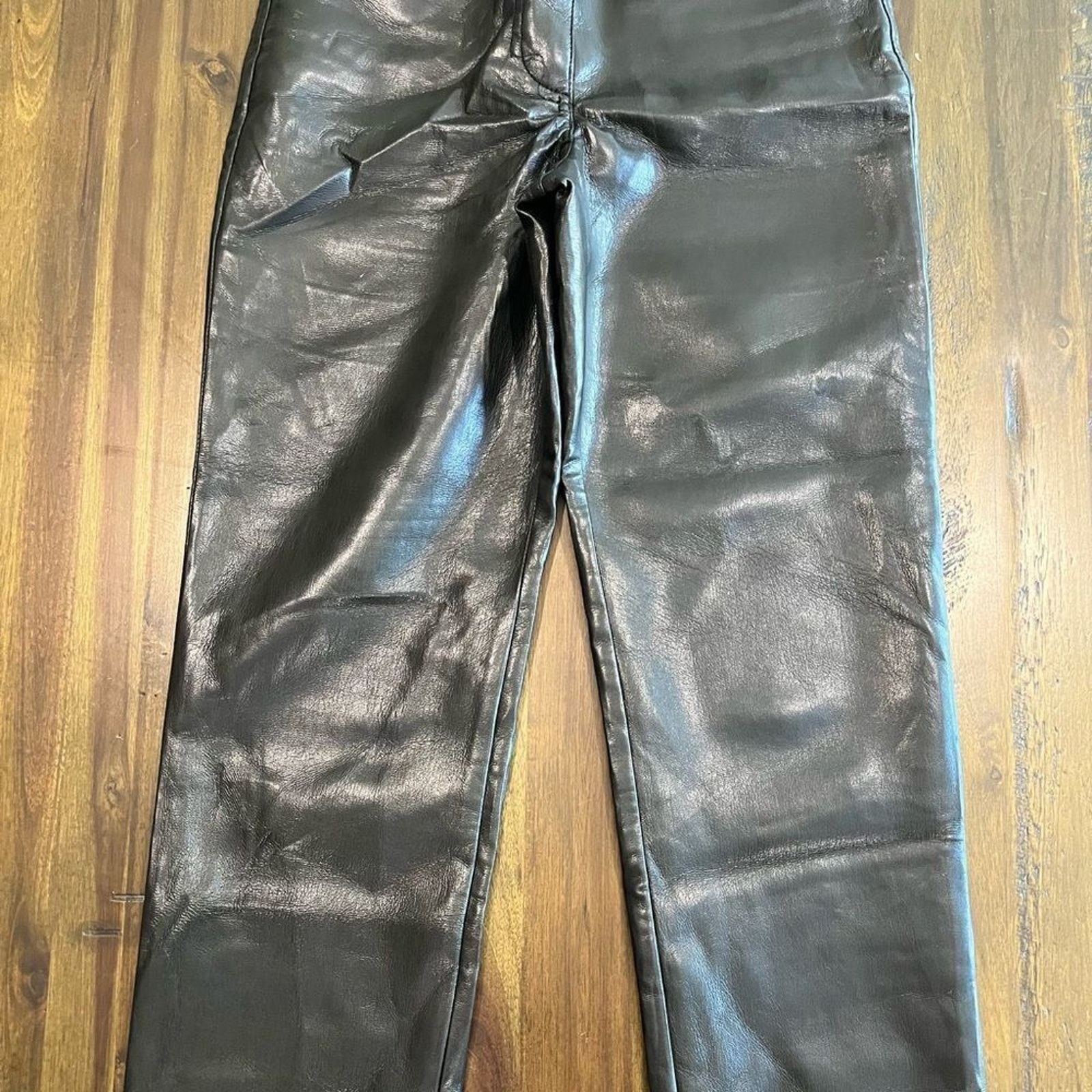 Vintage Wilfred Aritzia The Melina Vegan Leather Cropped Pants Sz 2 Size 26" / US 2 / IT 38 - 2 Thumbnail