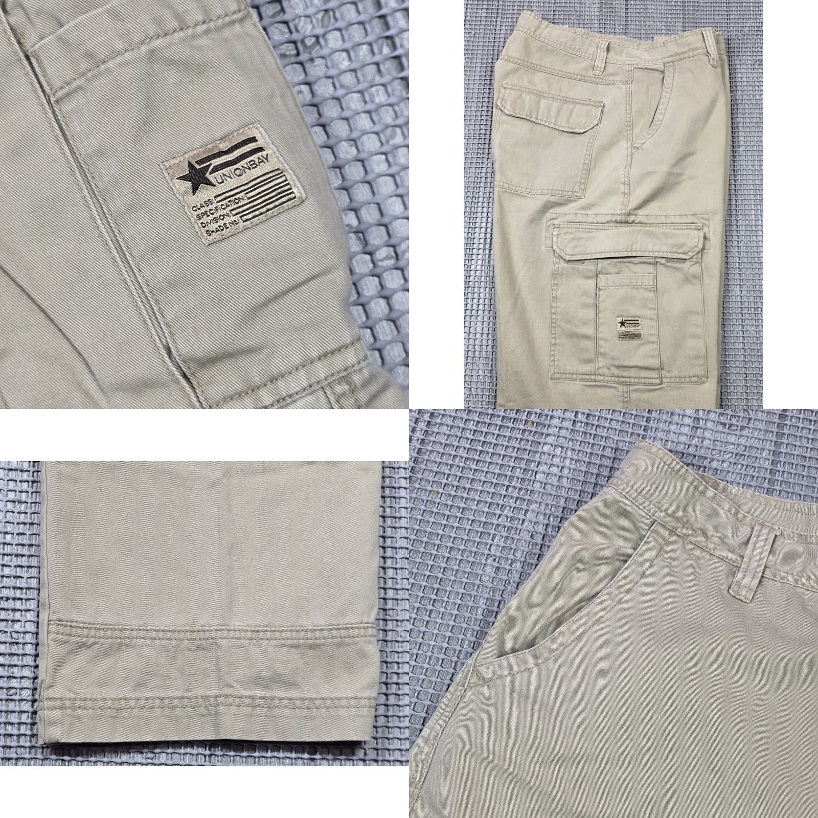 Vintage VINTAGE Unionbay Baggy Military Cargo Beige Skater Pants 34x34 Wide Leg Mens 90s Y2k Cargo Pant Size US 34 / EU 50 - 8 Thumbnail