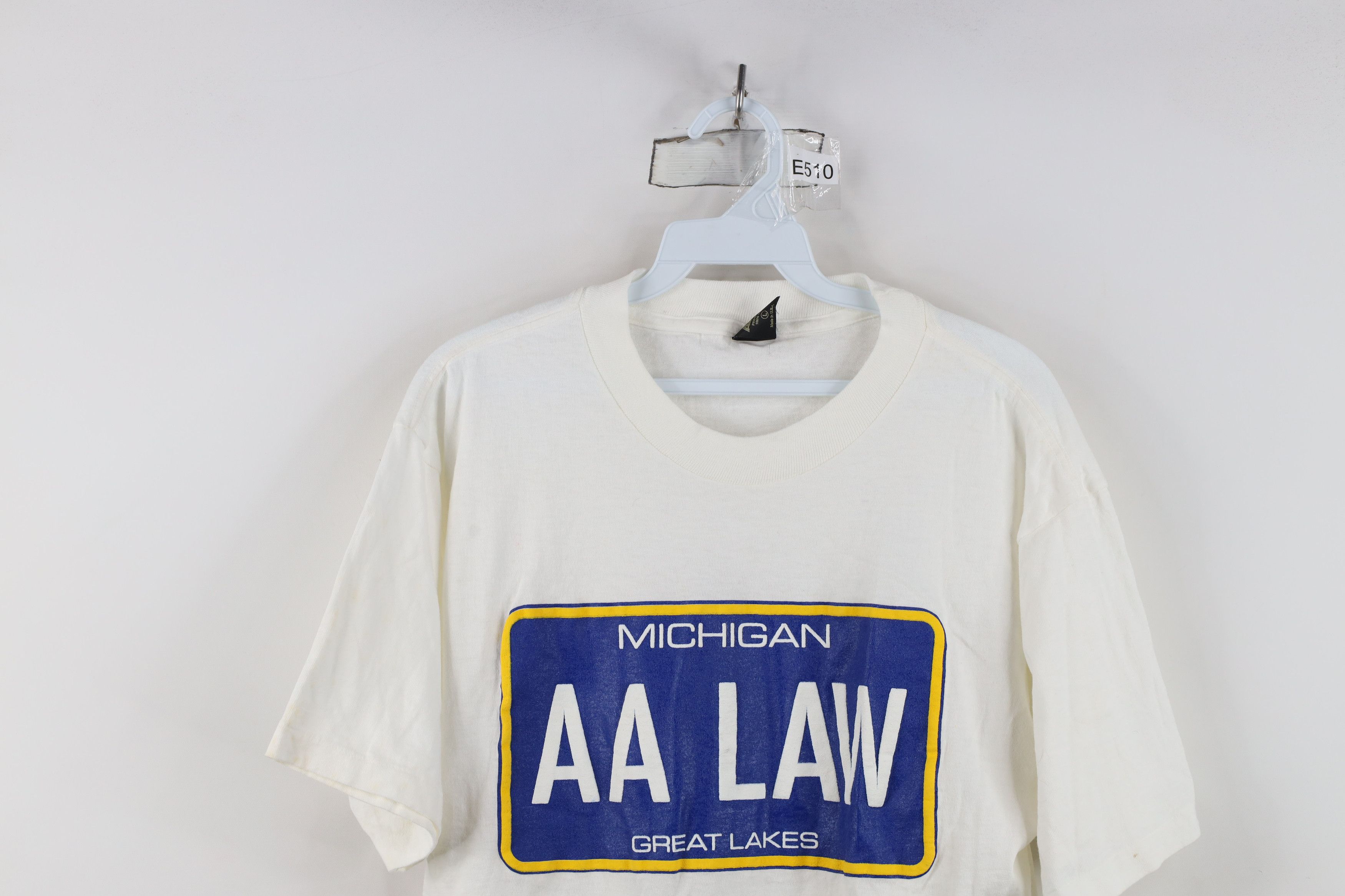 Vintage Vintage 70s University of Michigan Ann Arbor Lawyer T-Shirt Size US L / EU 52-54 / 3 - 2 Thumbnail