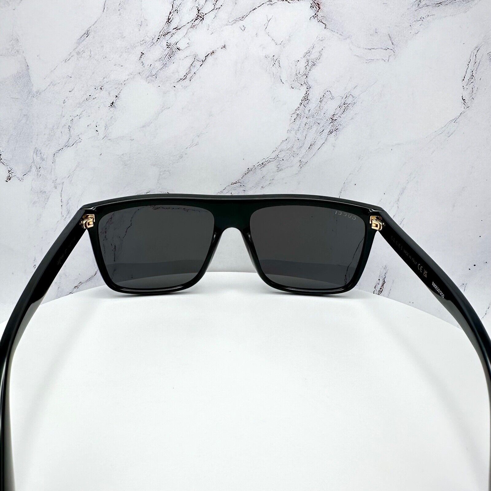 Gucci New GUCCI Sunglasses Black Square Aviator Gold Plate Size ONE SIZE - 13 Thumbnail