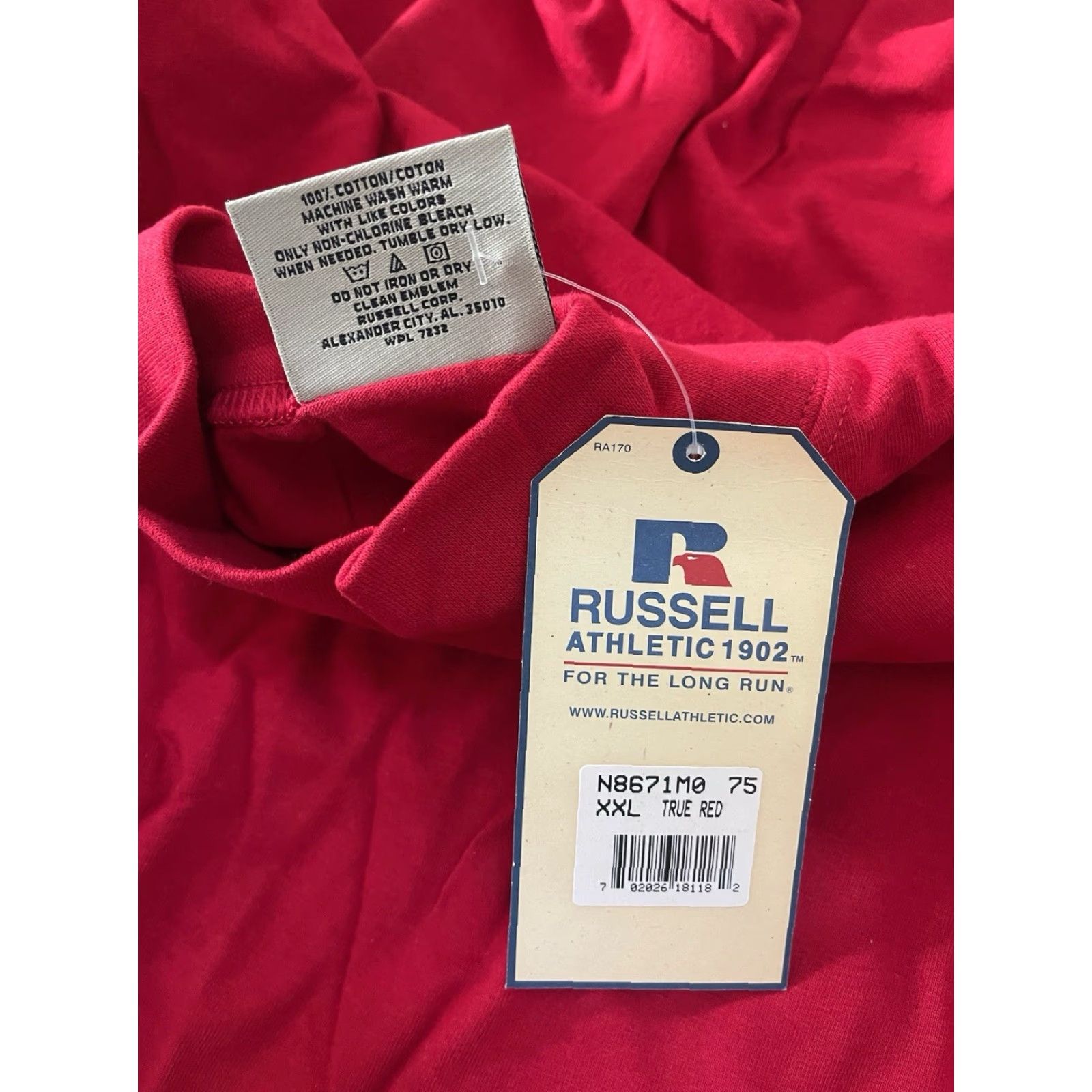 Russell Athletic VINTAGE Russell Athletic Pro Cotton Mock Neck Shirt Mens XXL Red 90s NOS NWT T-Shirt Long Sleeve Cotton 2XL Men Mens Size US XXL / EU 58 / 5 - 4 Thumbnail