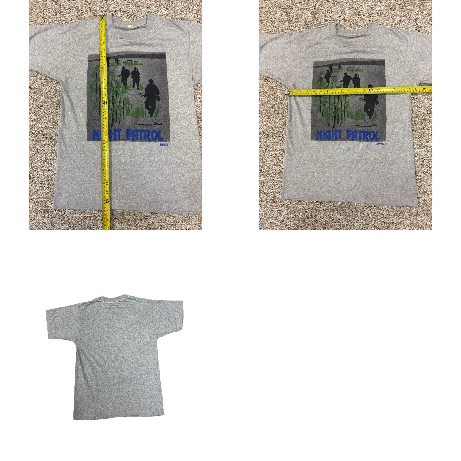 Vintage VINTAGE Screen Stars Grey Shirt Night Patrol 1968 Graphic Print Crew Neck Short Sleeve M Men/Mens Gray Graphic Print Shirt Size US M / EU 48-50 / 2 - 8 Thumbnail