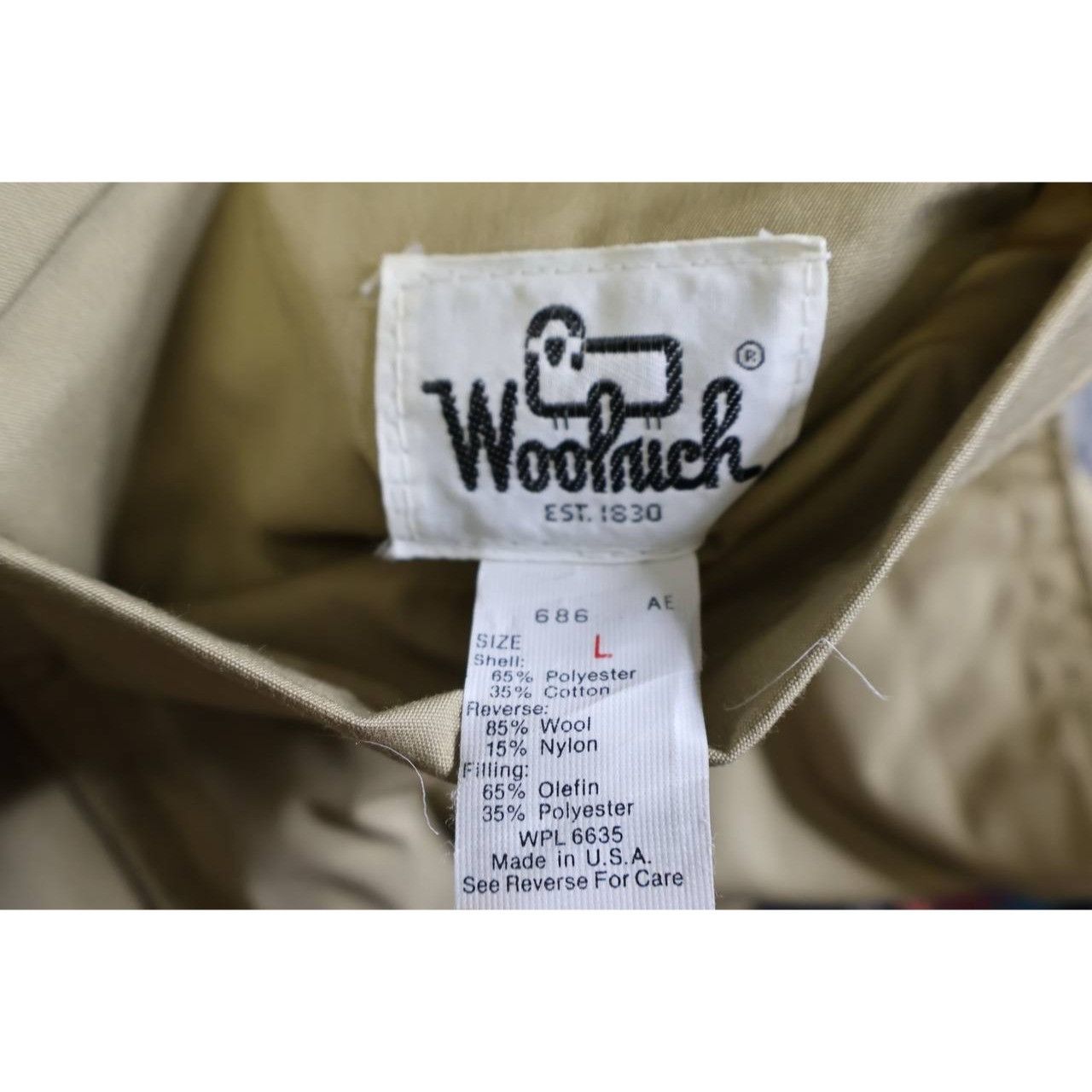 Vintage VTG Woolrich Vest Men Large Brown Blanket Lined Reversible Size US L / EU 52-54 / 3 - 4 Thumbnail