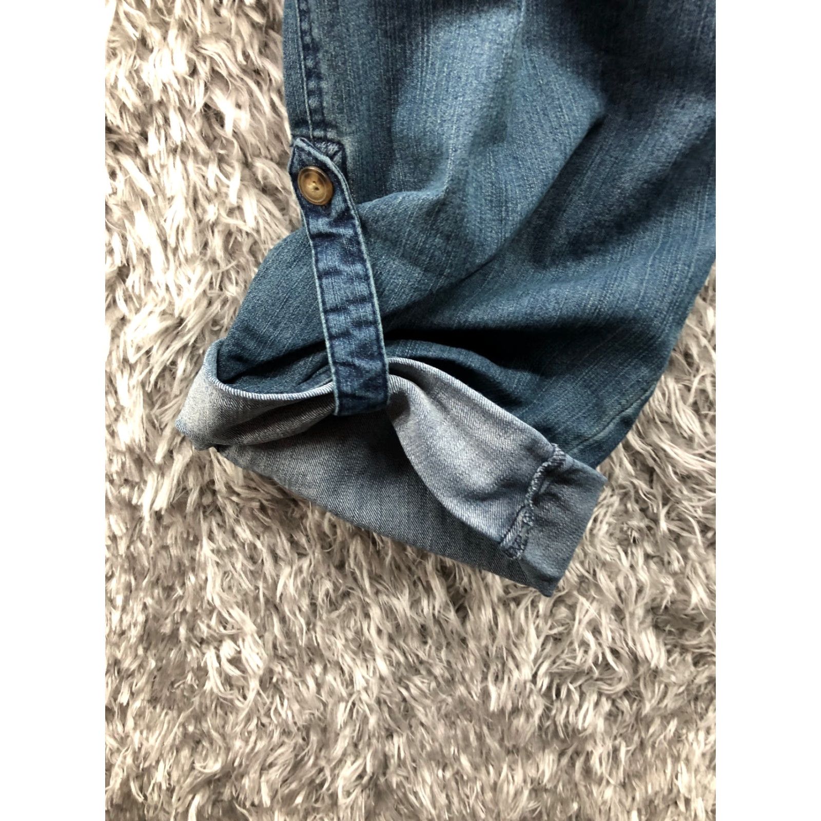Vintage White Stag Jeans Capri Womens 14 Mid Rise Dark Wash Denim Blue 5-Pocket, Cotton, Regular Fit, Zip Belt Loops, Button Zipper, White Stag Brand Size 36" / US 14 / IT 50 - 7 Thumbnail