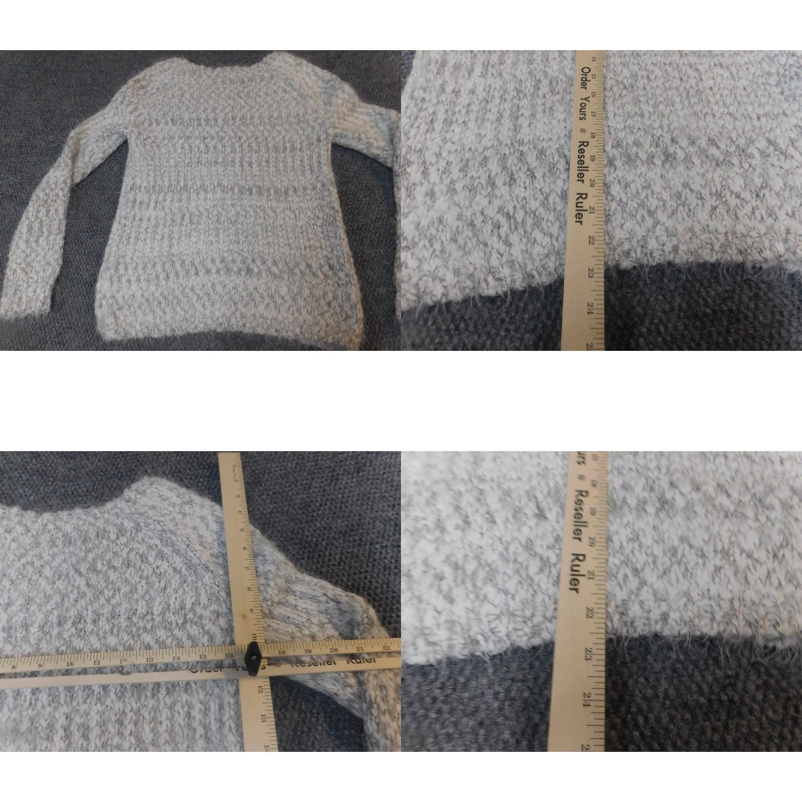 Buffalo David Bitton Buffalo by David Bitton Sweater Pullover Womens M Gray Knit Crew Neck Long Sleeve Embroidered Stretch Classic Size M / US 6-8 / IT 42-44 - 9 Thumbnail