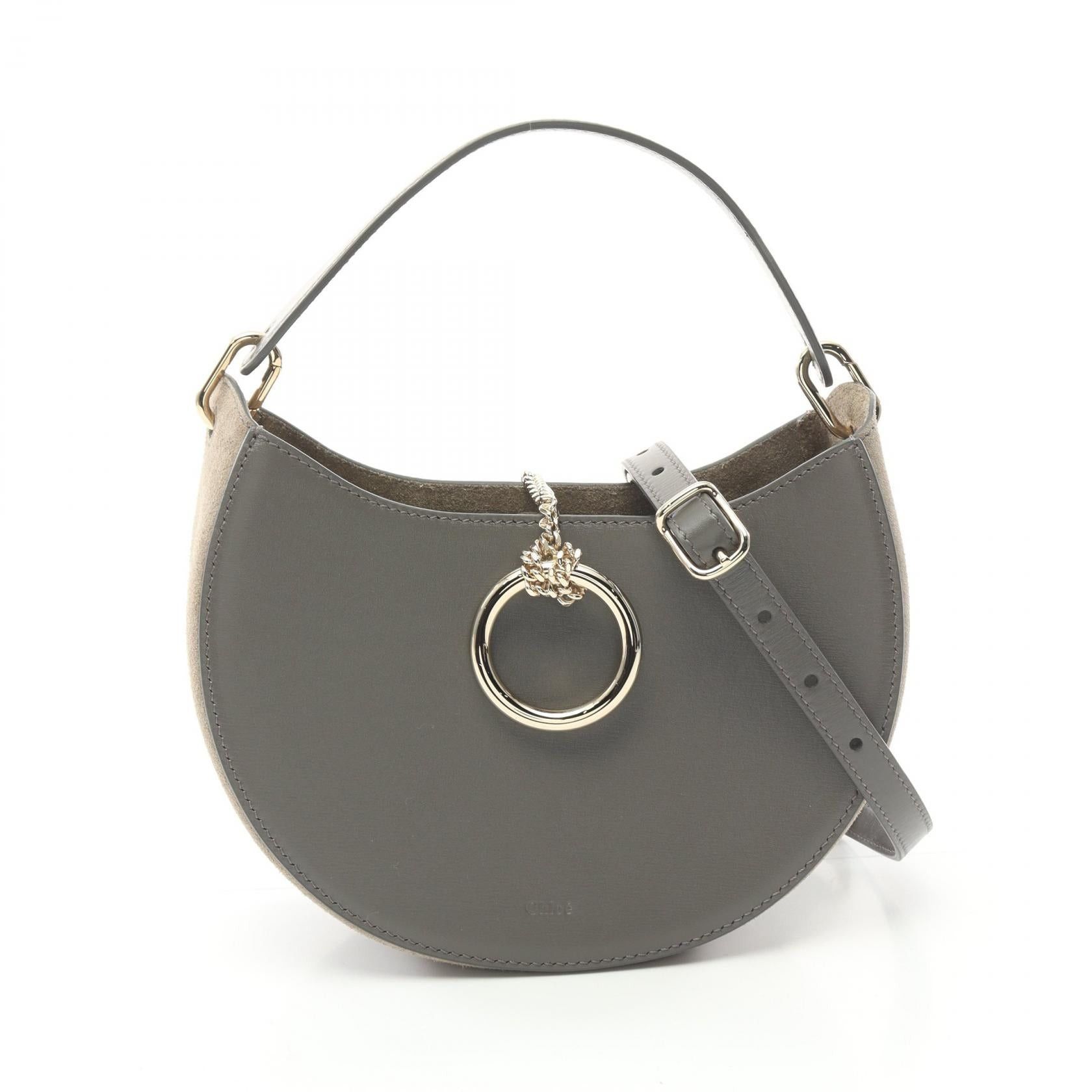 Chloe Chloe Arlene Hobo Bag Small Handbag Leather Gray Size ONE SIZE - 1 Thumbnail