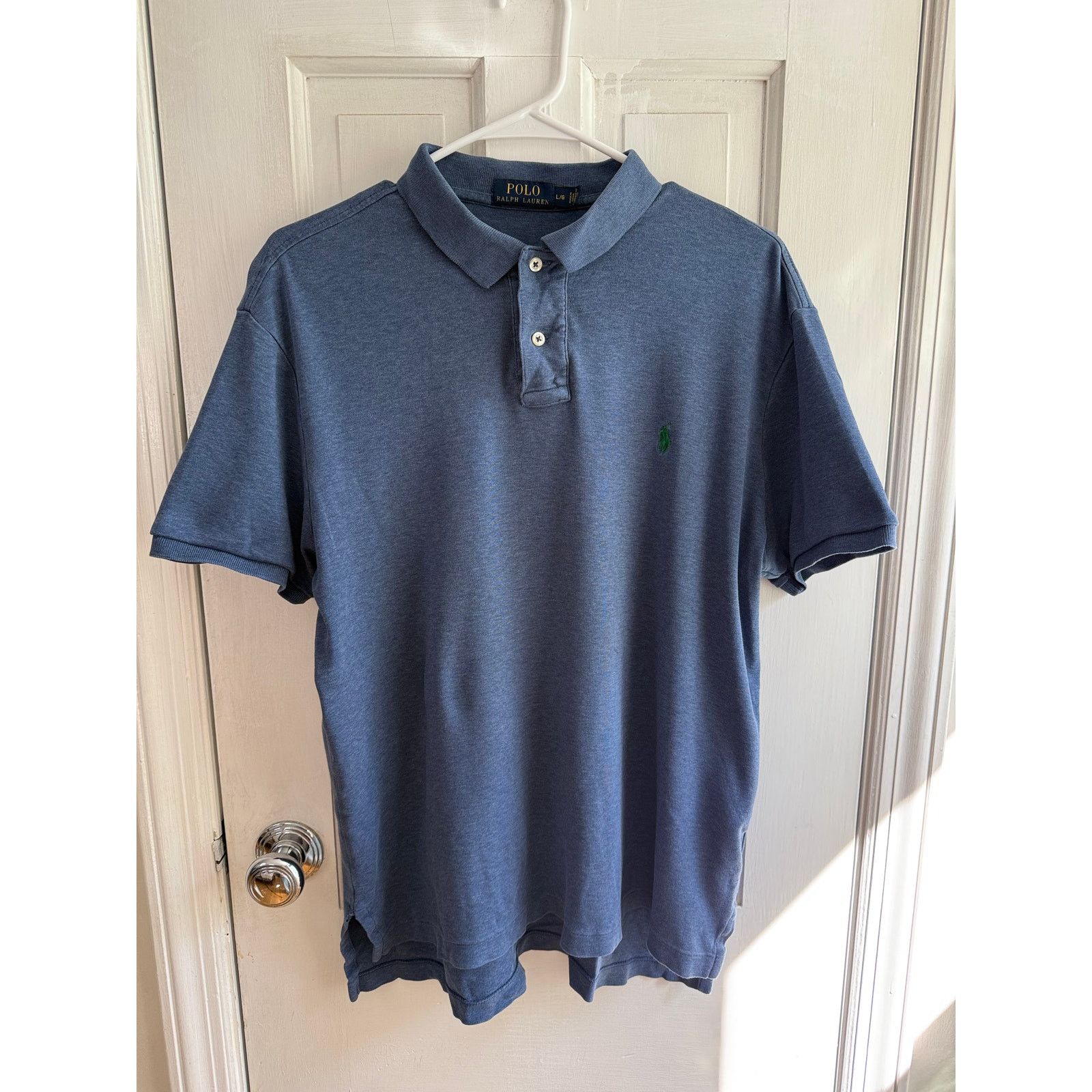 Polo Ralph Lauren Copied - Polo Ralph Lauren Blue Grey Polo Green Pony Large Size US L / EU 52-54 / 3 - 1 Thumbnail