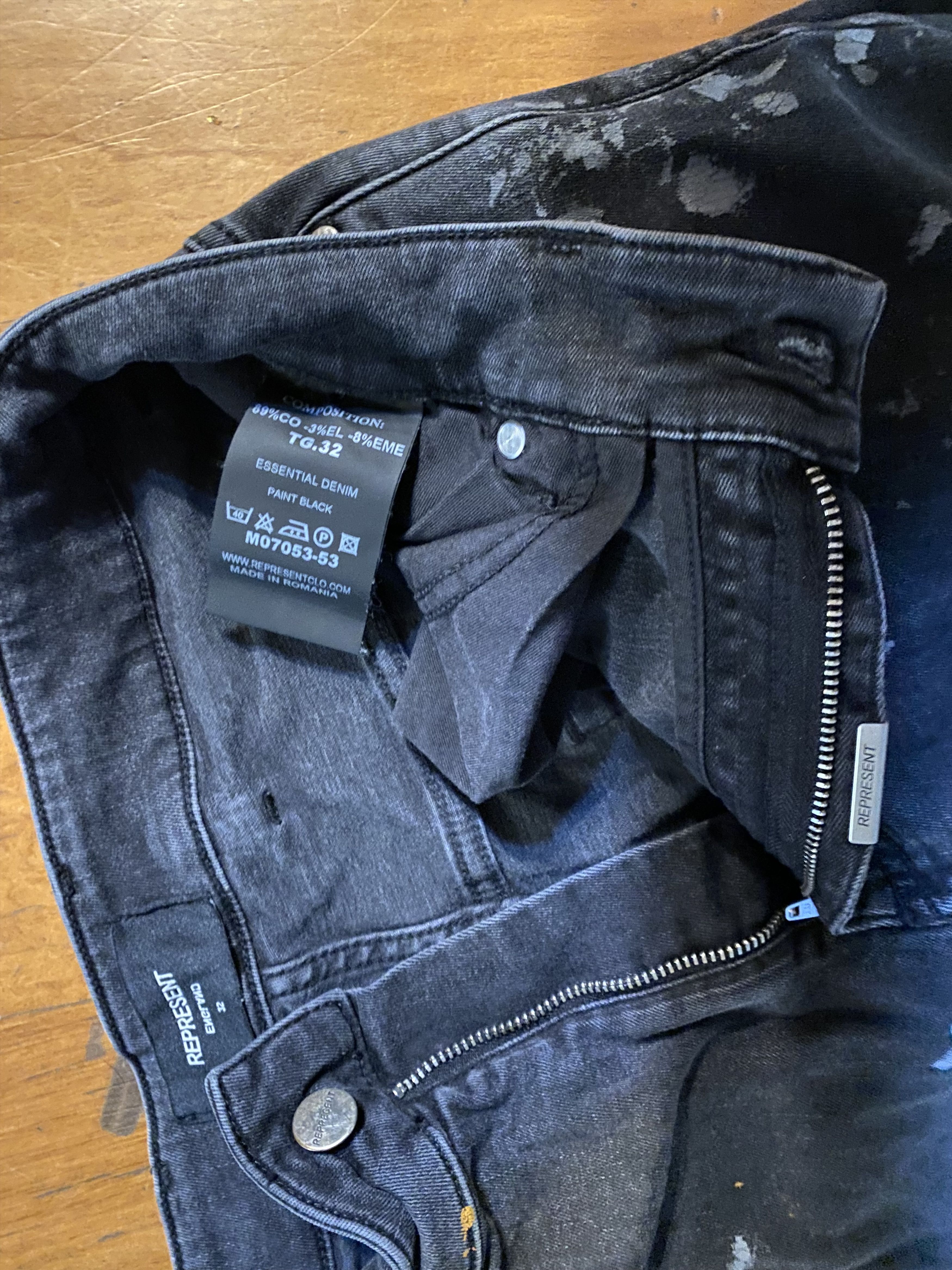 Represent Clo. represent paint splatter black skinnies Size US 32 / EU 48 - 4 Thumbnail