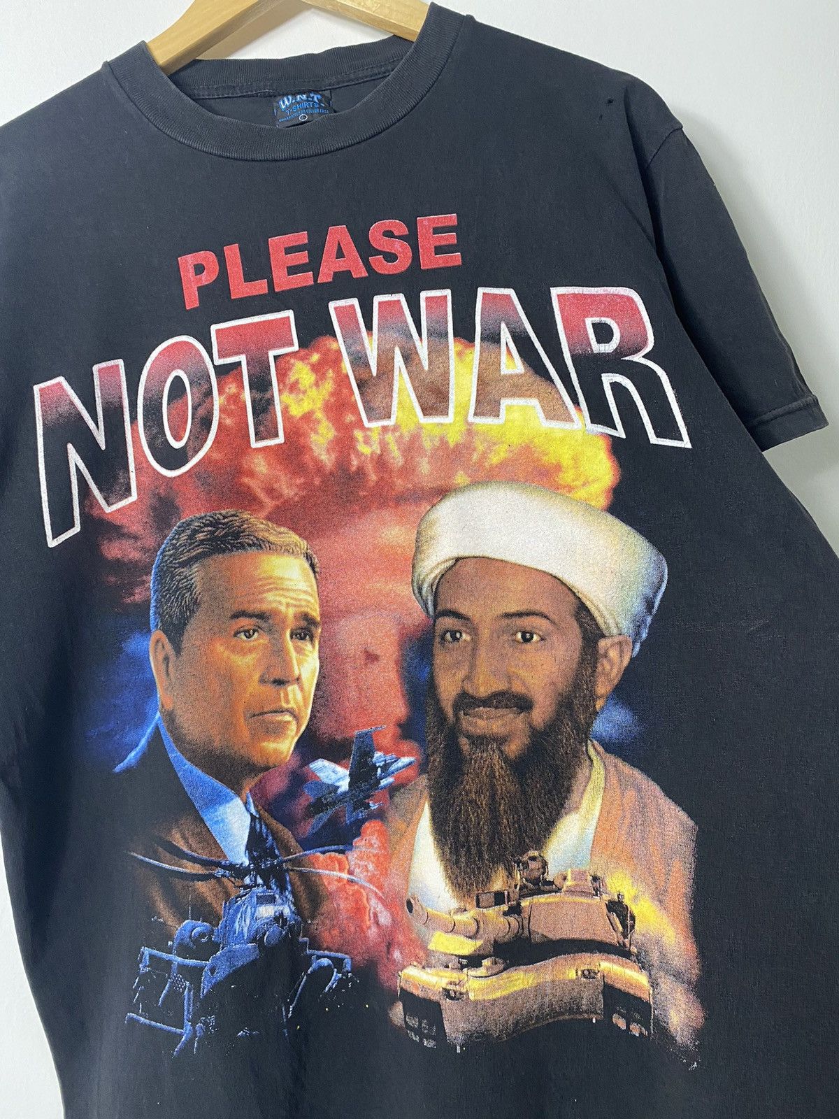 Vintage Vintage President Bush & Osama T-shirt Size US M / EU 48-50 / 2 - 2 Thumbnail