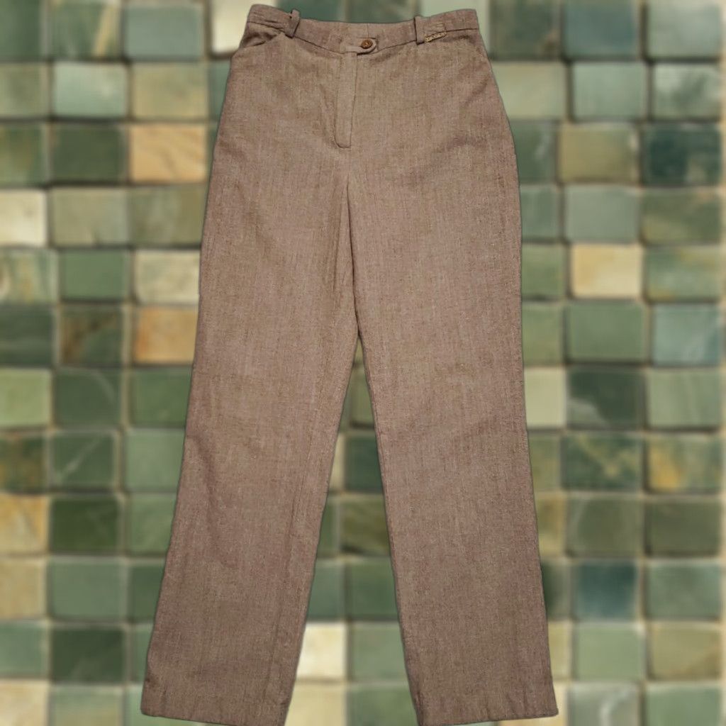 Vintage VINTAGE Geiger Pants Womens 29x29 Brown 90% Wool Classic Made in Australia Wool, Wool Blend Bottoms Casual Pockets Zip Ankle 30 Womens Size 30" / US 8 / IT 44 - 1 Thumbnail