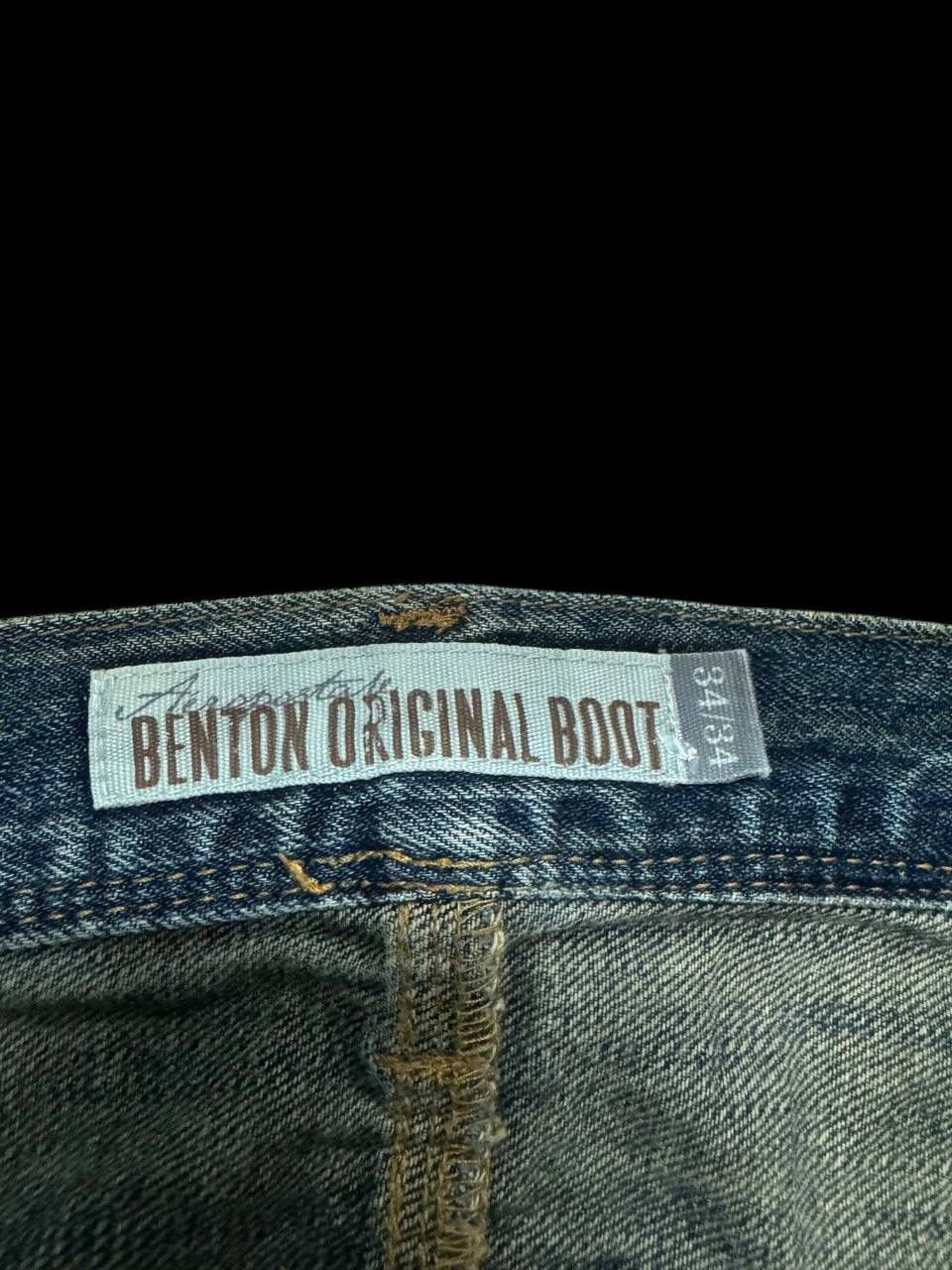 Japanese Brand × Vintage FLARED 90s Style Benton Original Boot Mudwash Sick Jeans Size US 36 / EU 52 - 9 Thumbnail