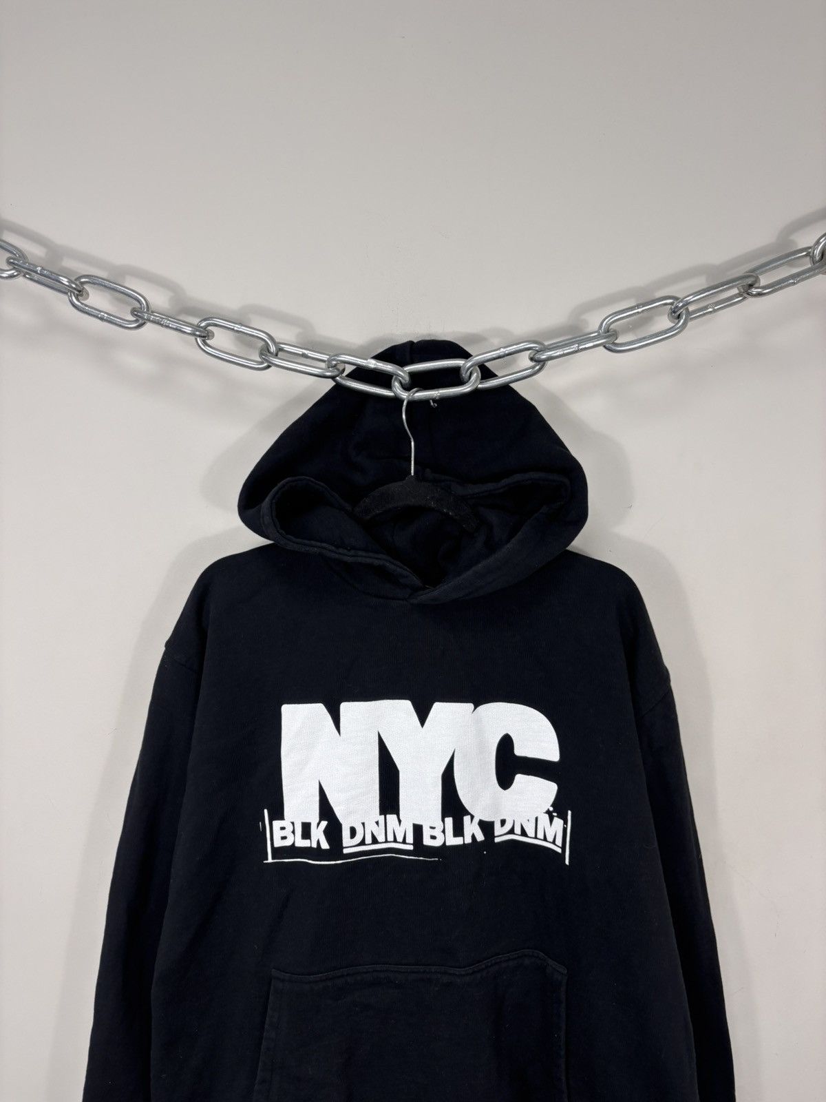 Blk Dnm BLK DNM Men’s Y2K Big NYC Logo Hype Black Hoodie Size US S / EU 44-46 / 1 - 2 Thumbnail