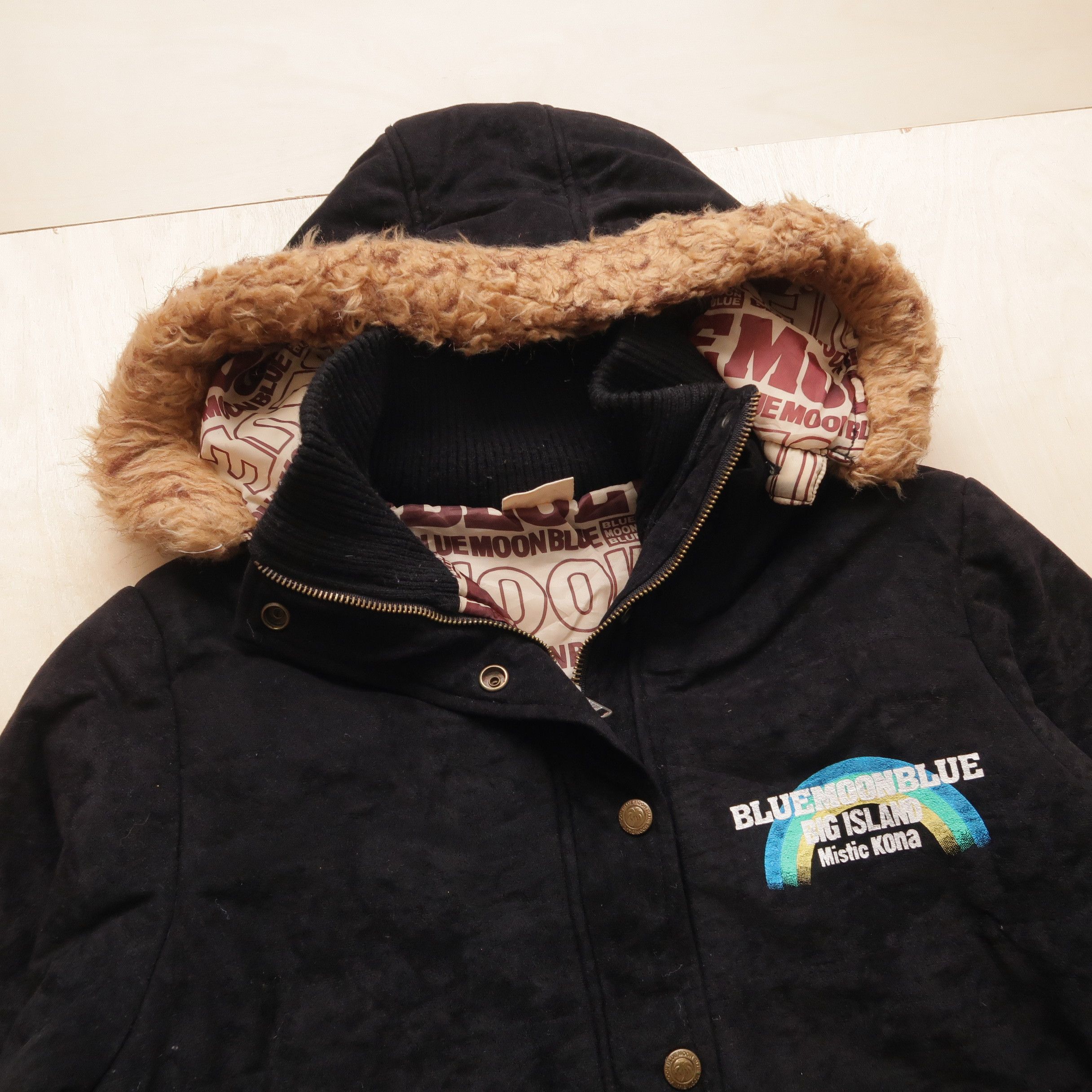Japanese Brand 1990s Blue Moon Blue Japan Reversible Fur Faux Jacket Size US M / EU 48-50 / 2 - 6 Thumbnail