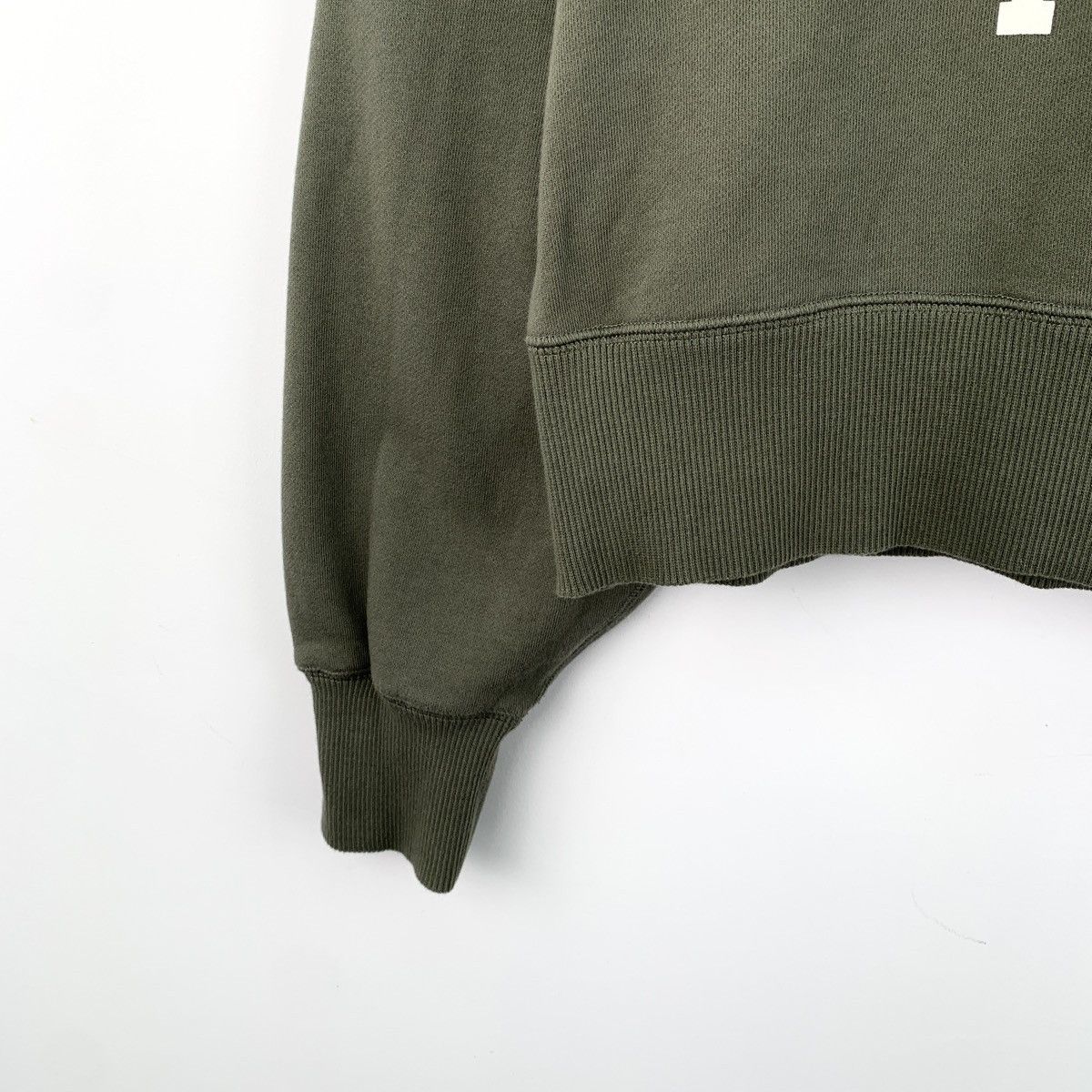 Celine Celine Dark Green Letter Printed Crew Neck Sweatshirt K26WX Size L / US 10 / IT 46 - 5 Thumbnail